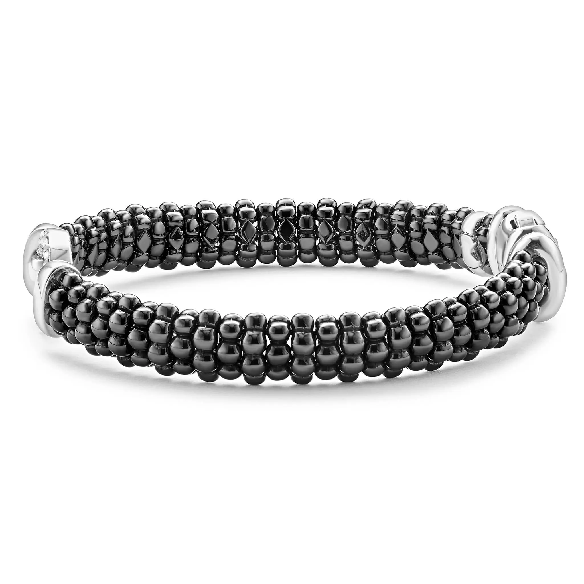 Black Caviar Black Ceramic Diamond Circle Bracelet | 9mm sold by LAGOS product image thumbnail 4