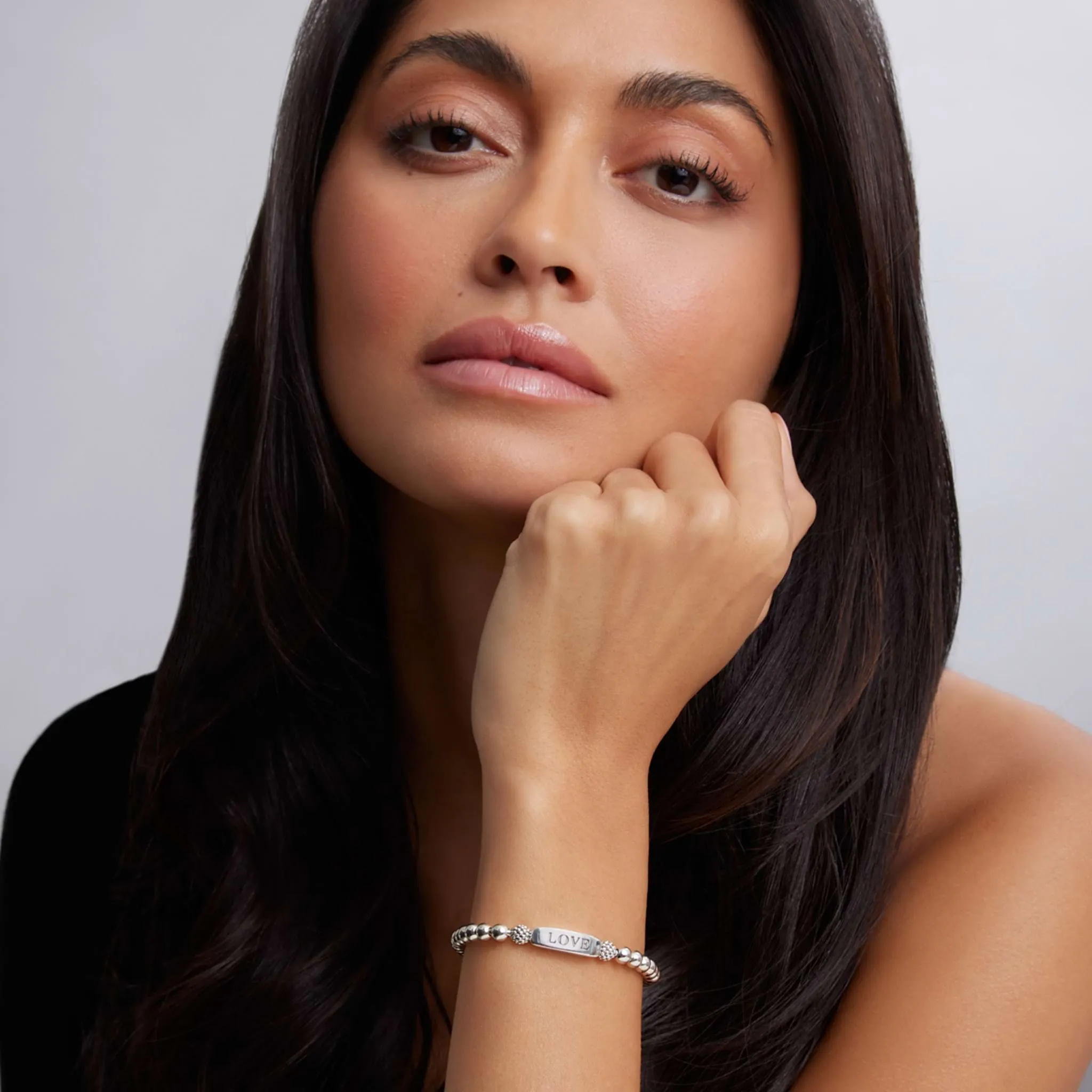 Signature Caviar Love Stretch Bead Bracelet sold by LAGOS product image thumbnail 2