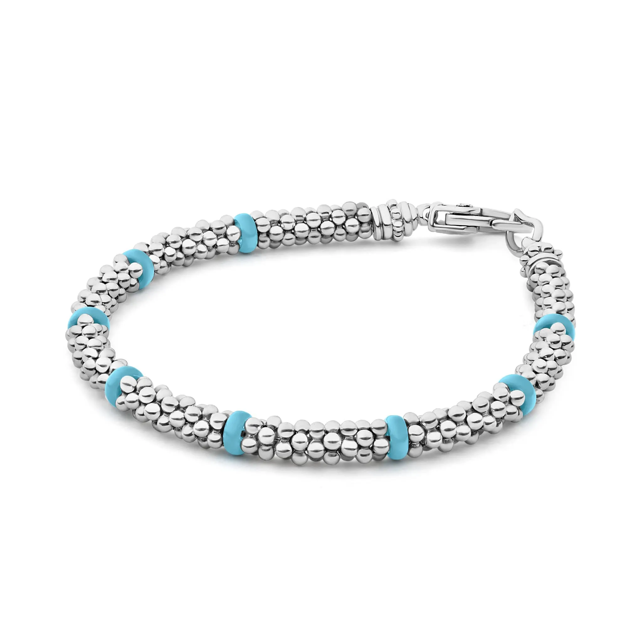Blue Caviar Eight Ceramic Station Beaded Bracelet | 5mm sold by LAGOS product image thumbnail 4
