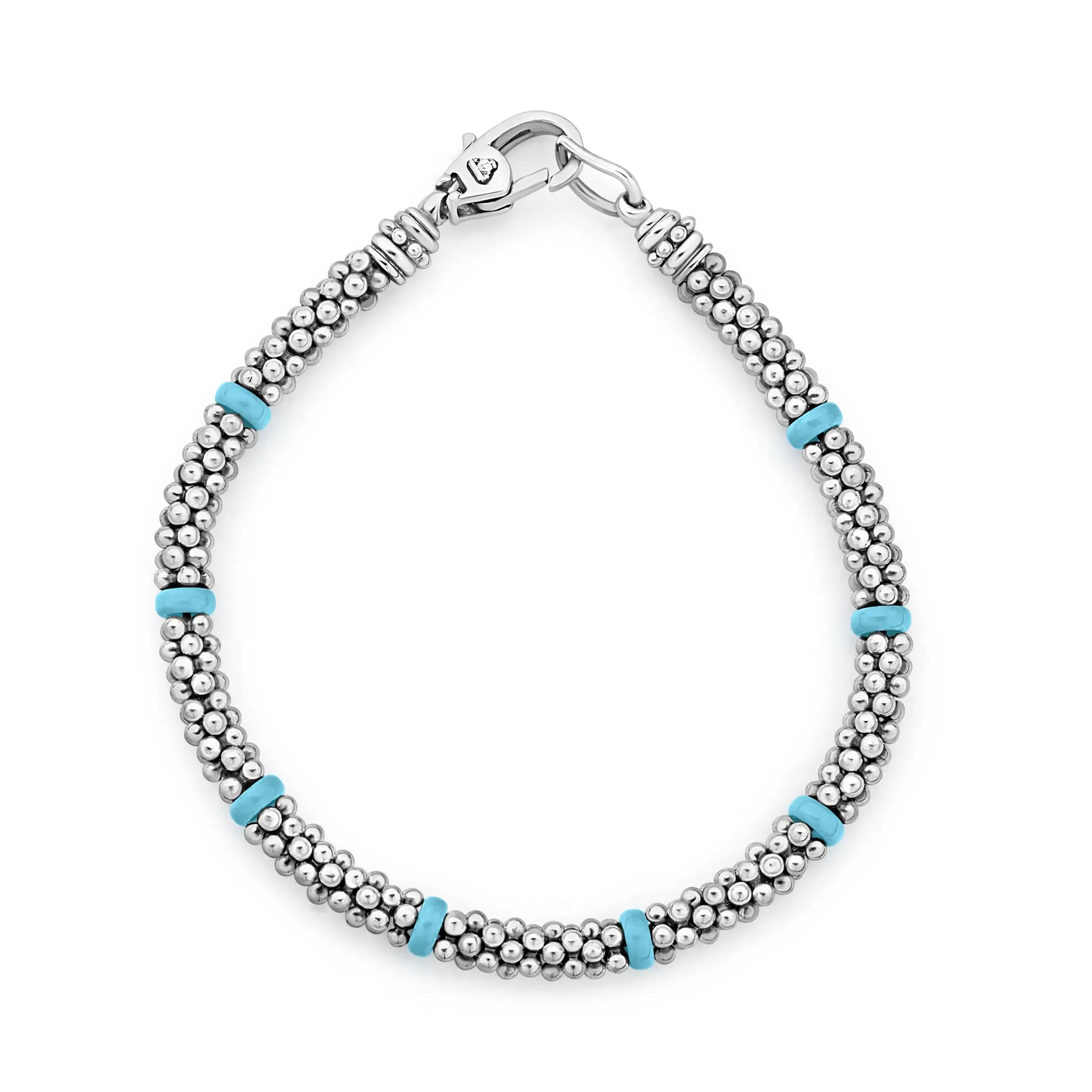 Blue Caviar Eight Ceramic Station Beaded Bracelet | 5mm sold by LAGOS