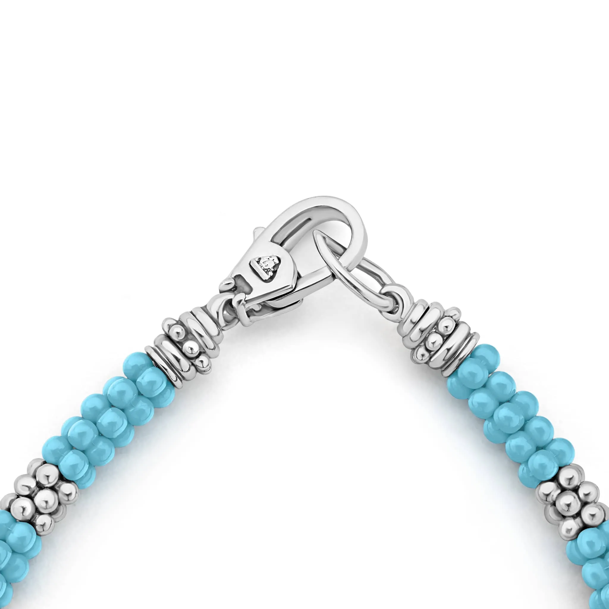 Blue Caviar Seven Silver Station Ceramic Bracelet | 5mm sold by LAGOS product image thumbnail 3