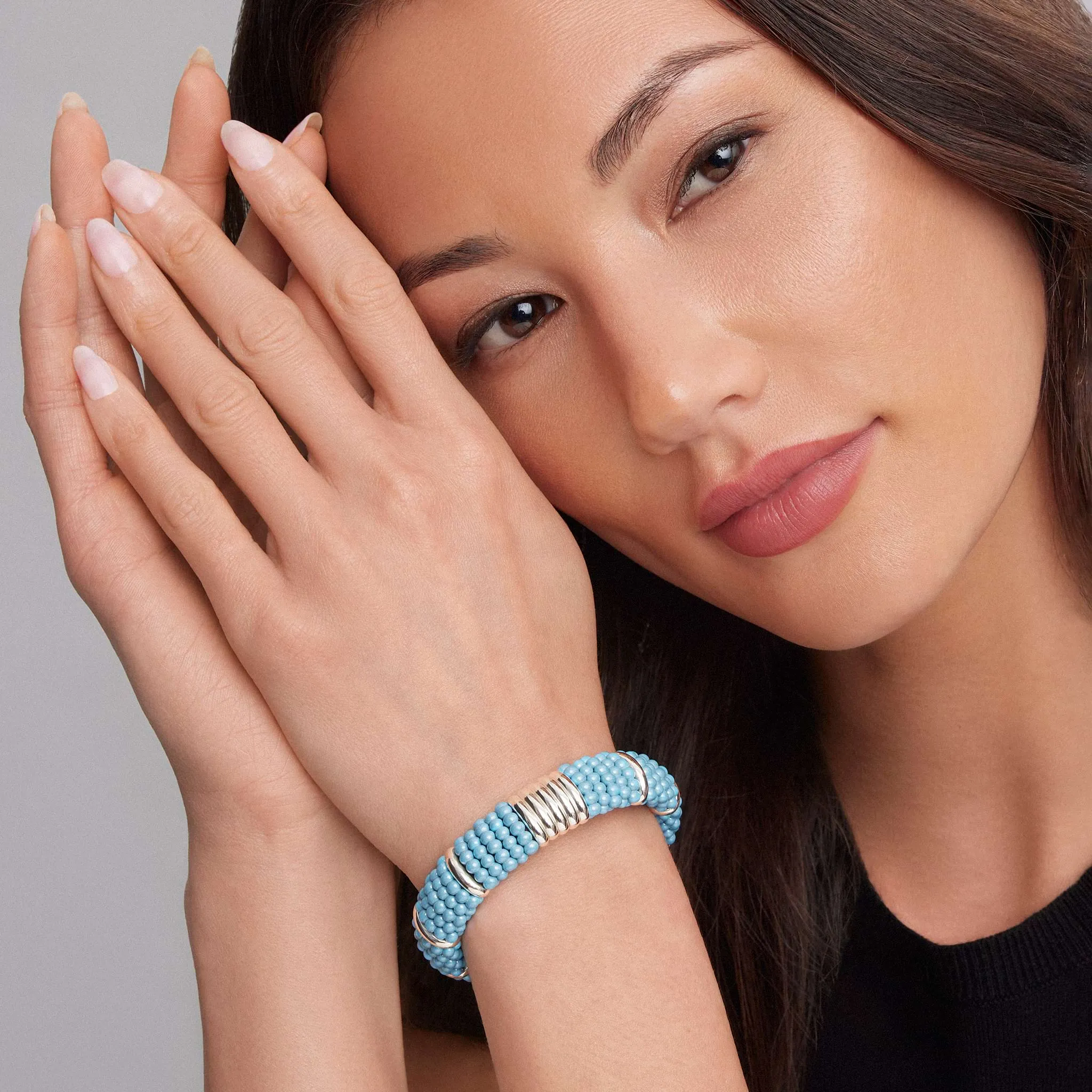 Blue Caviar Statement Ceramic Beaded Bracelet | 15mm sold by LAGOS product image thumbnail 2