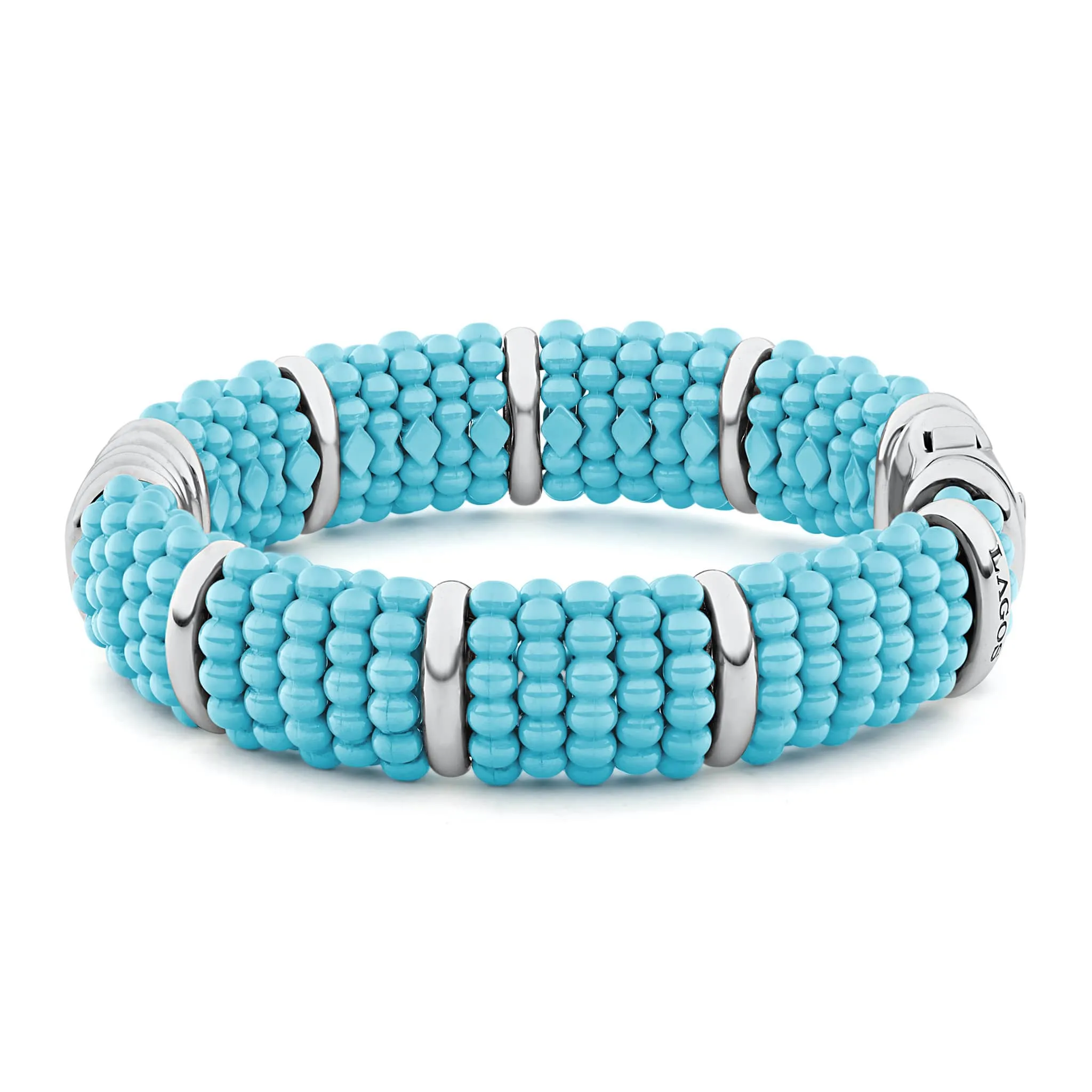 Blue Caviar Statement Ceramic Beaded Bracelet | 15mm sold by LAGOS product image thumbnail 4