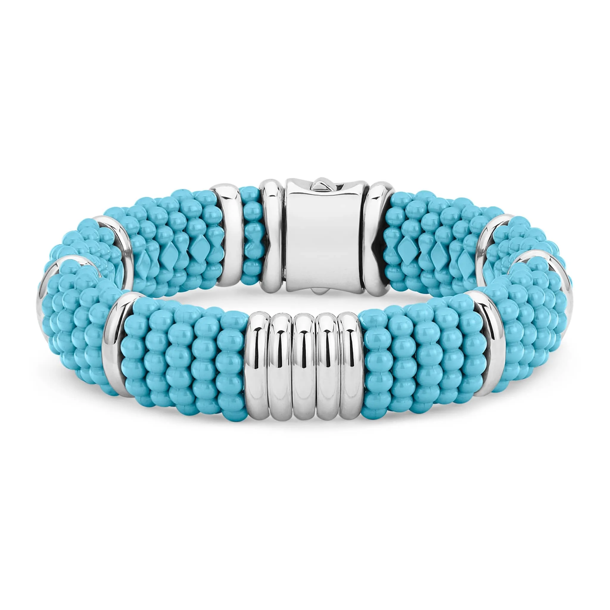 Blue Caviar Statement Ceramic Beaded Bracelet | 15mm sold by LAGOS