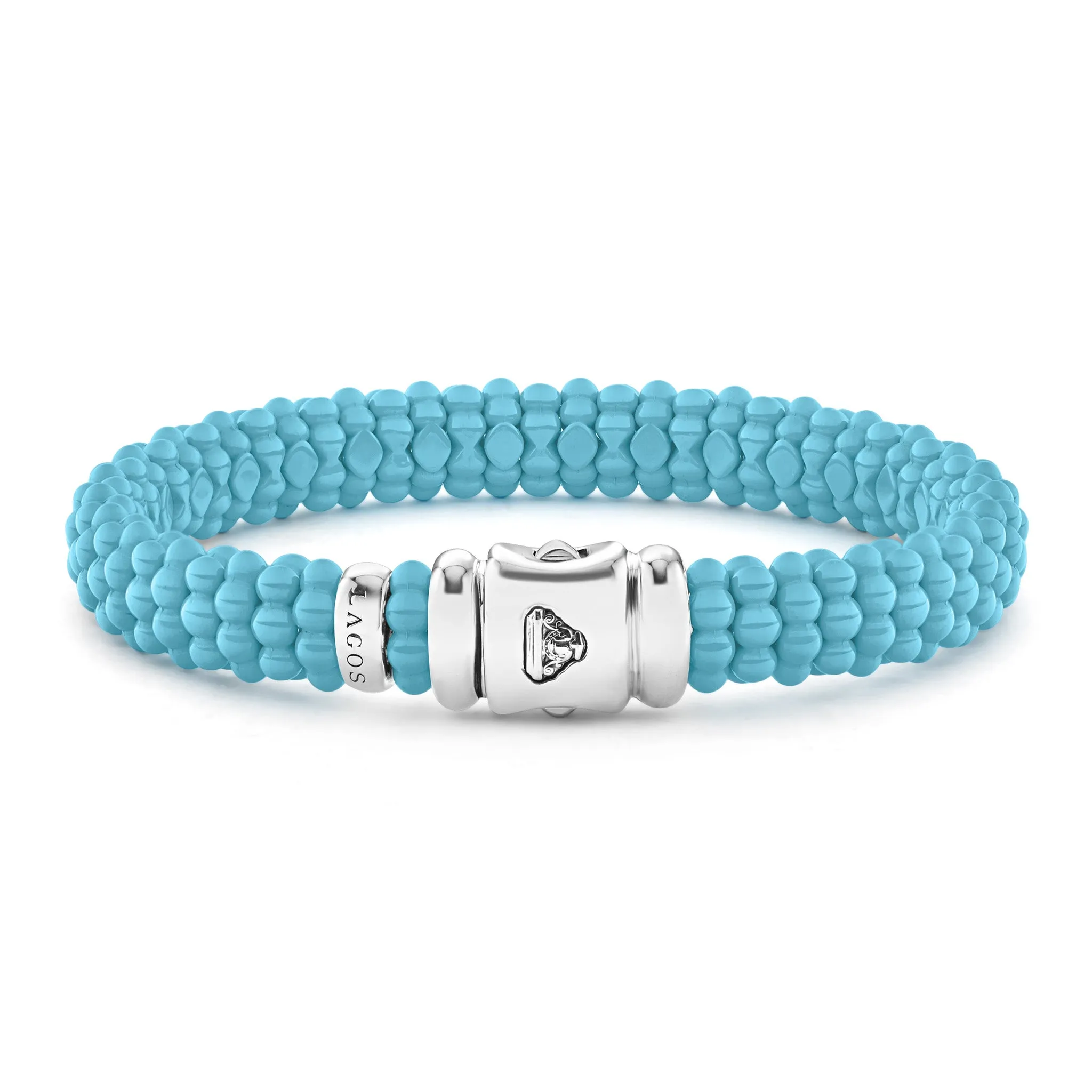 Blue Caviar Blue Ceramic Beaded Bracelet | 9mm sold by LAGOS product image thumbnail 4