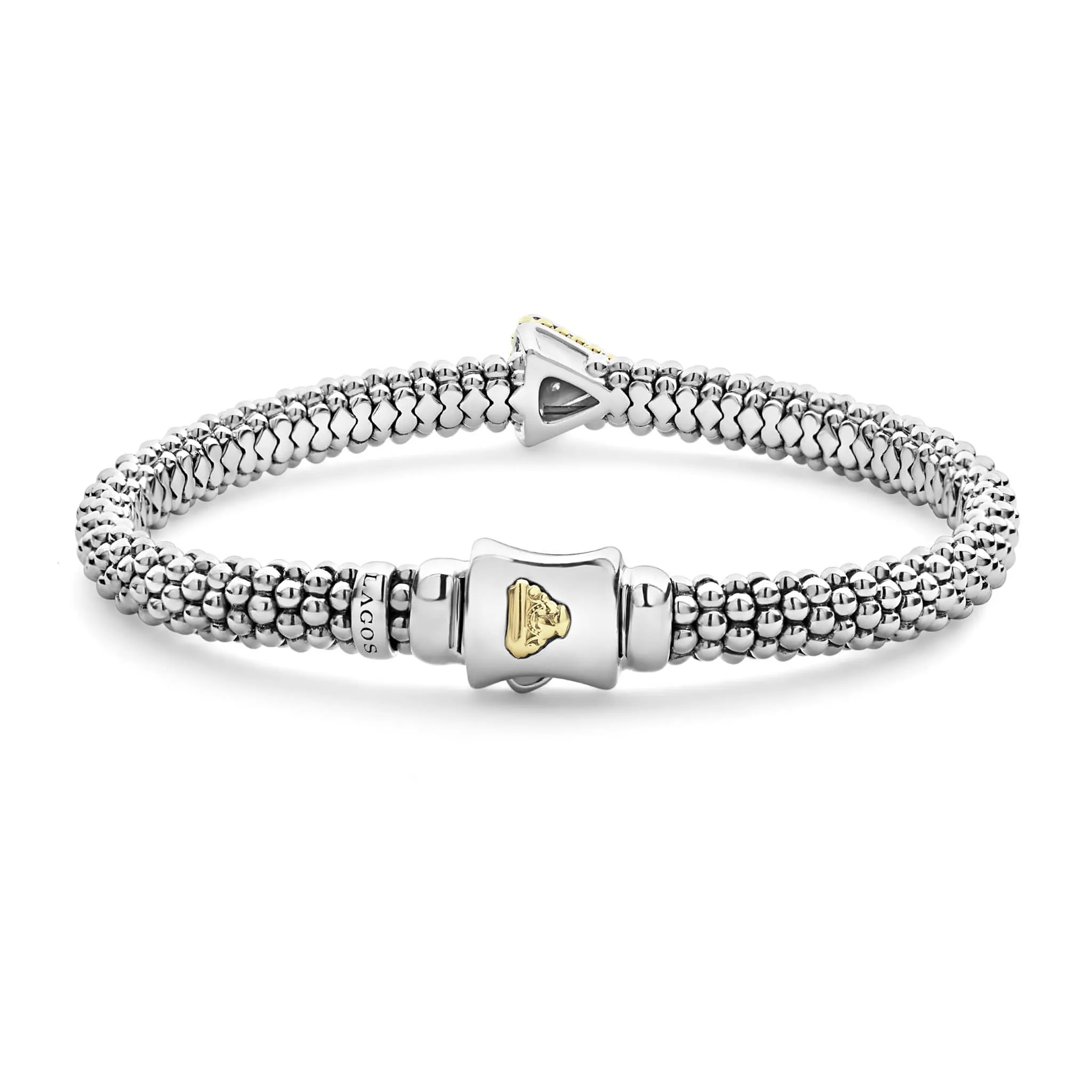 KSL Single Station Pyramid Diamond Caviar Bracelet | 6mm sold by LAGOS product image thumbnail 5