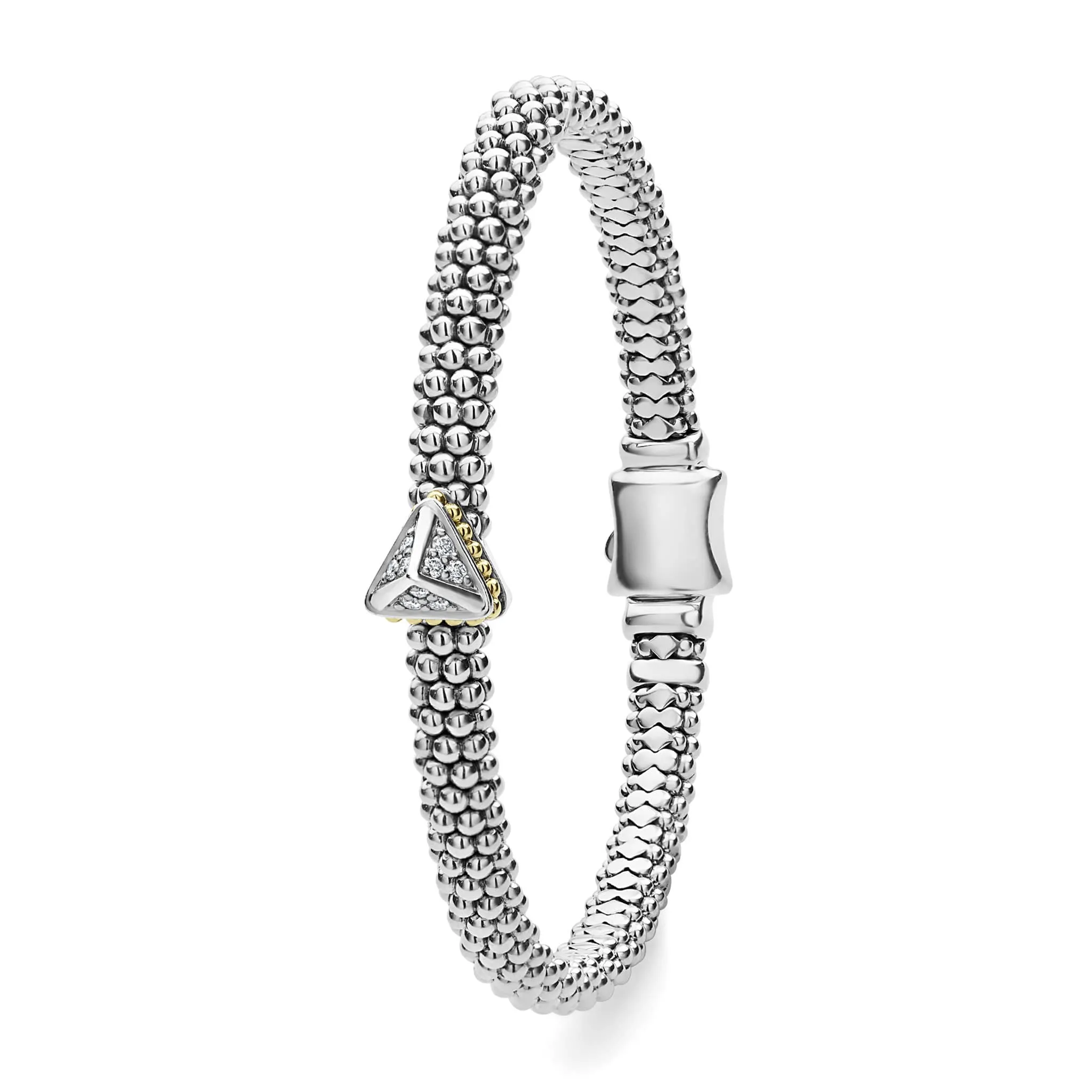 KSL Single Station Pyramid Diamond Caviar Bracelet | 6mm sold by LAGOS product image thumbnail 3