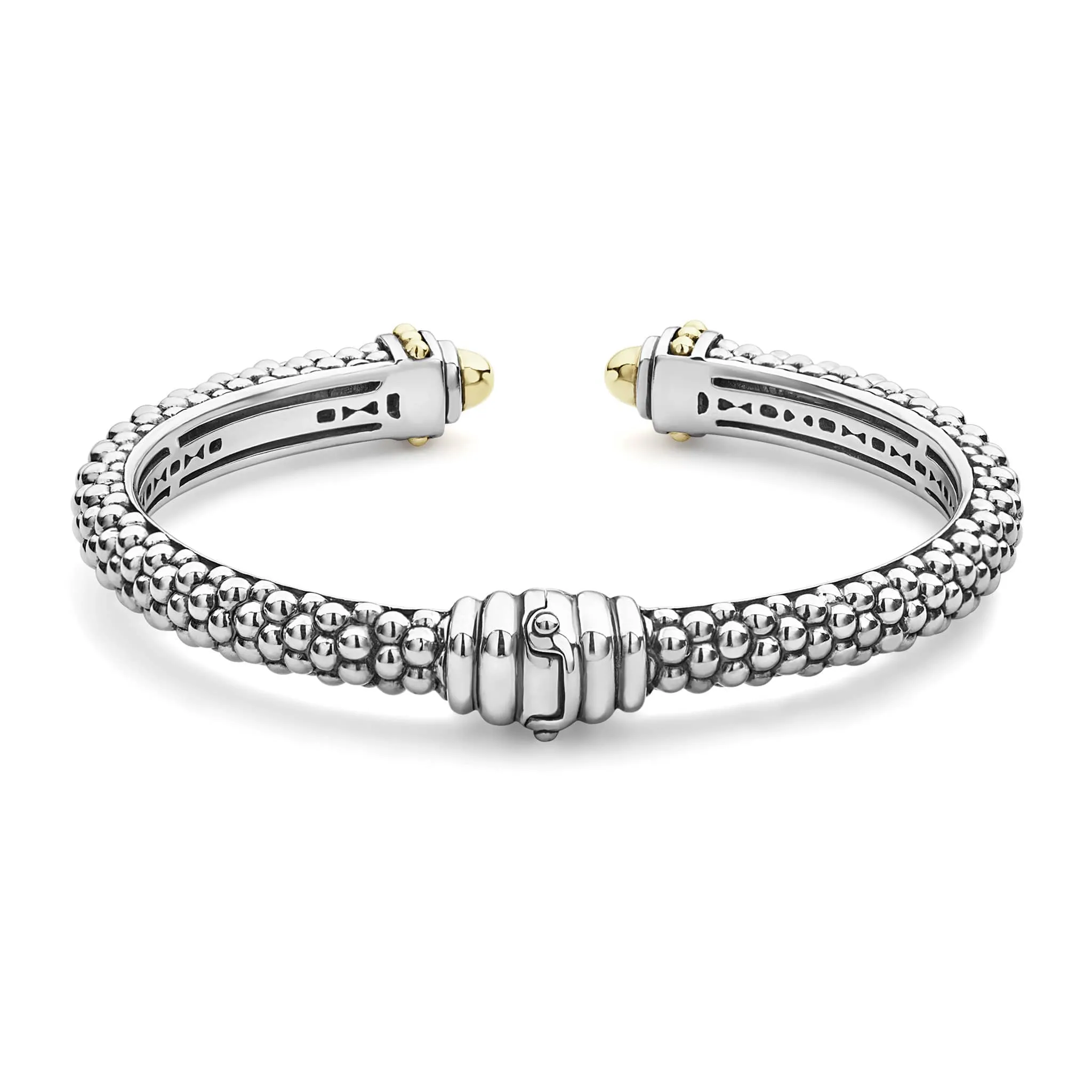 Signature Caviar Two-Tone Cuff Bracelet sold by LAGOS product image thumbnail 5