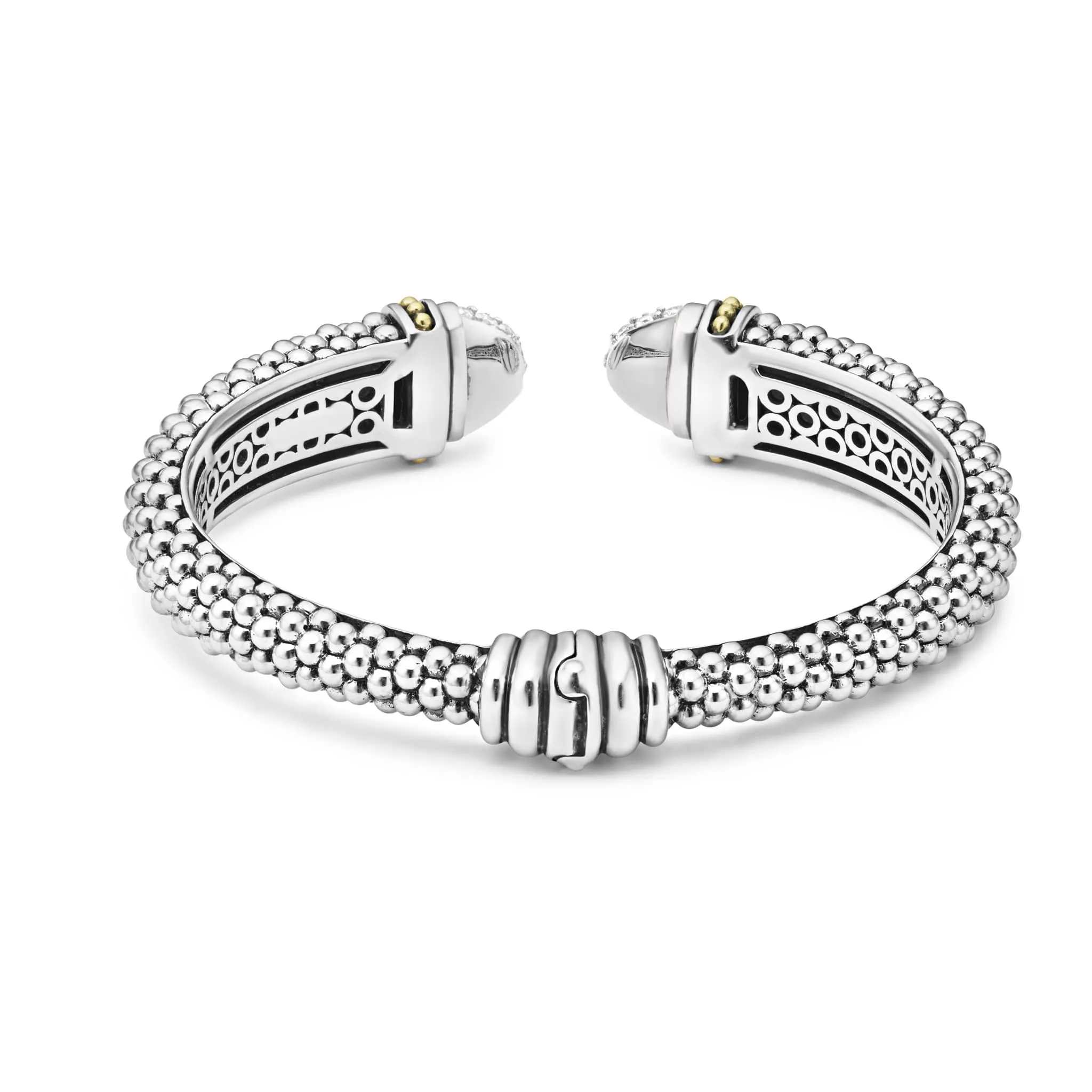 Caviar Lux Diamond Cuff Bracelet | 12mm sold by LAGOS product image thumbnail 5
