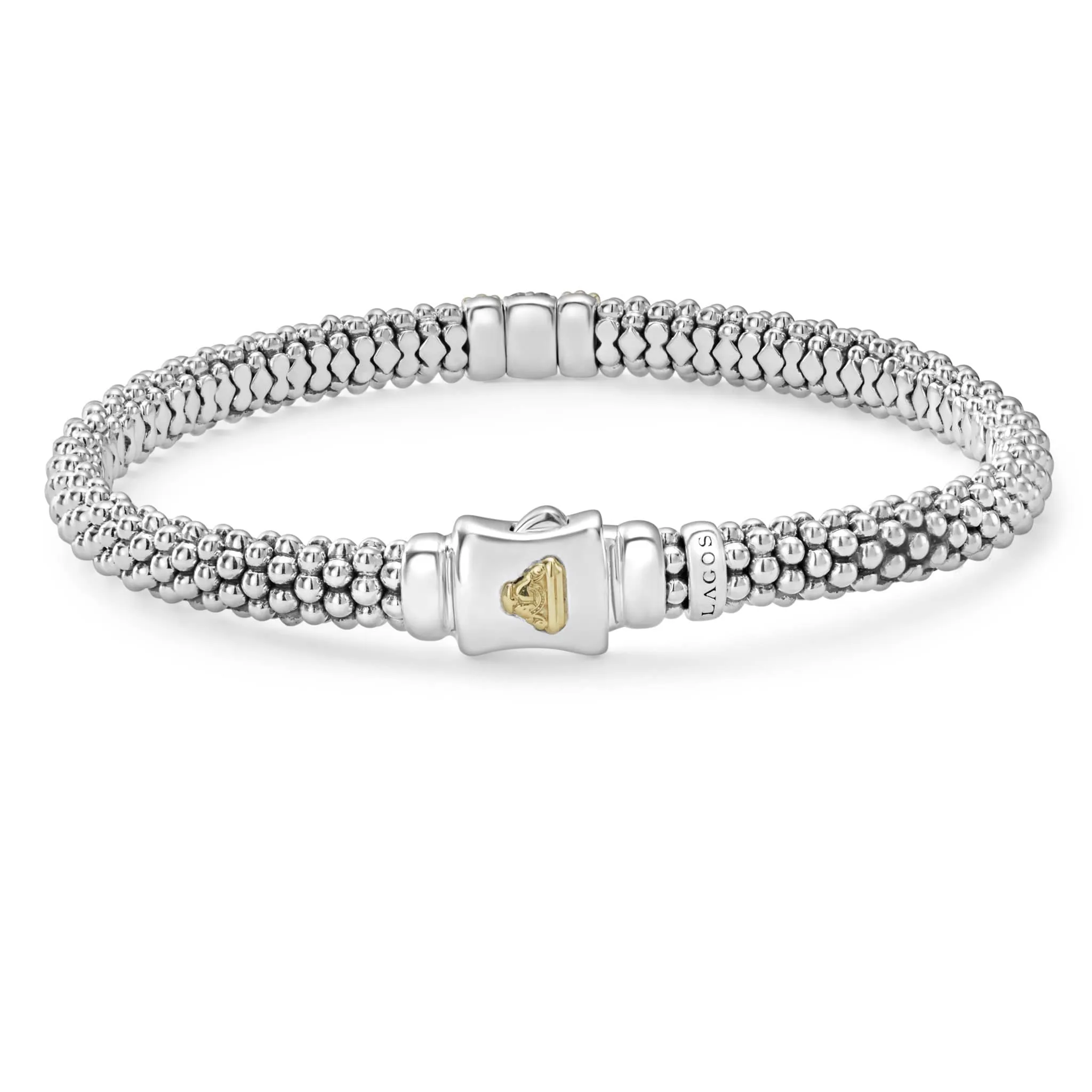 Caviar Lux Single Station Diamond Caviar Bracelet | 6mm sold by LAGOS product image thumbnail 5