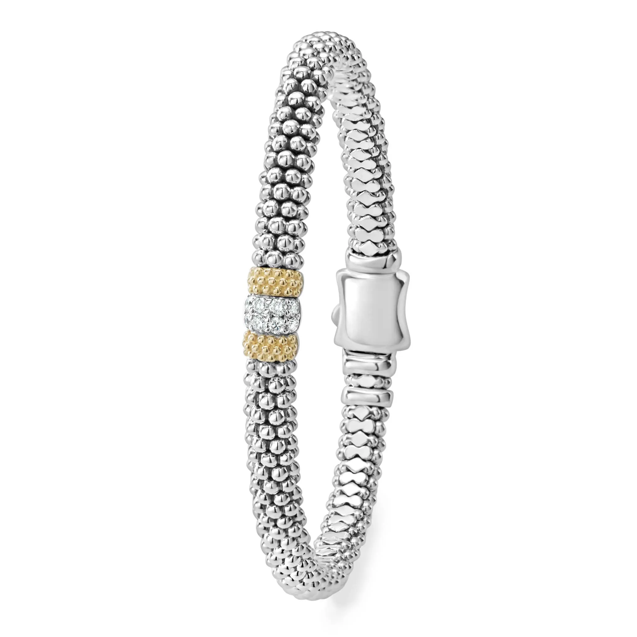 Caviar Lux Single Station Diamond Caviar Bracelet | 6mm sold by LAGOS product image thumbnail 3