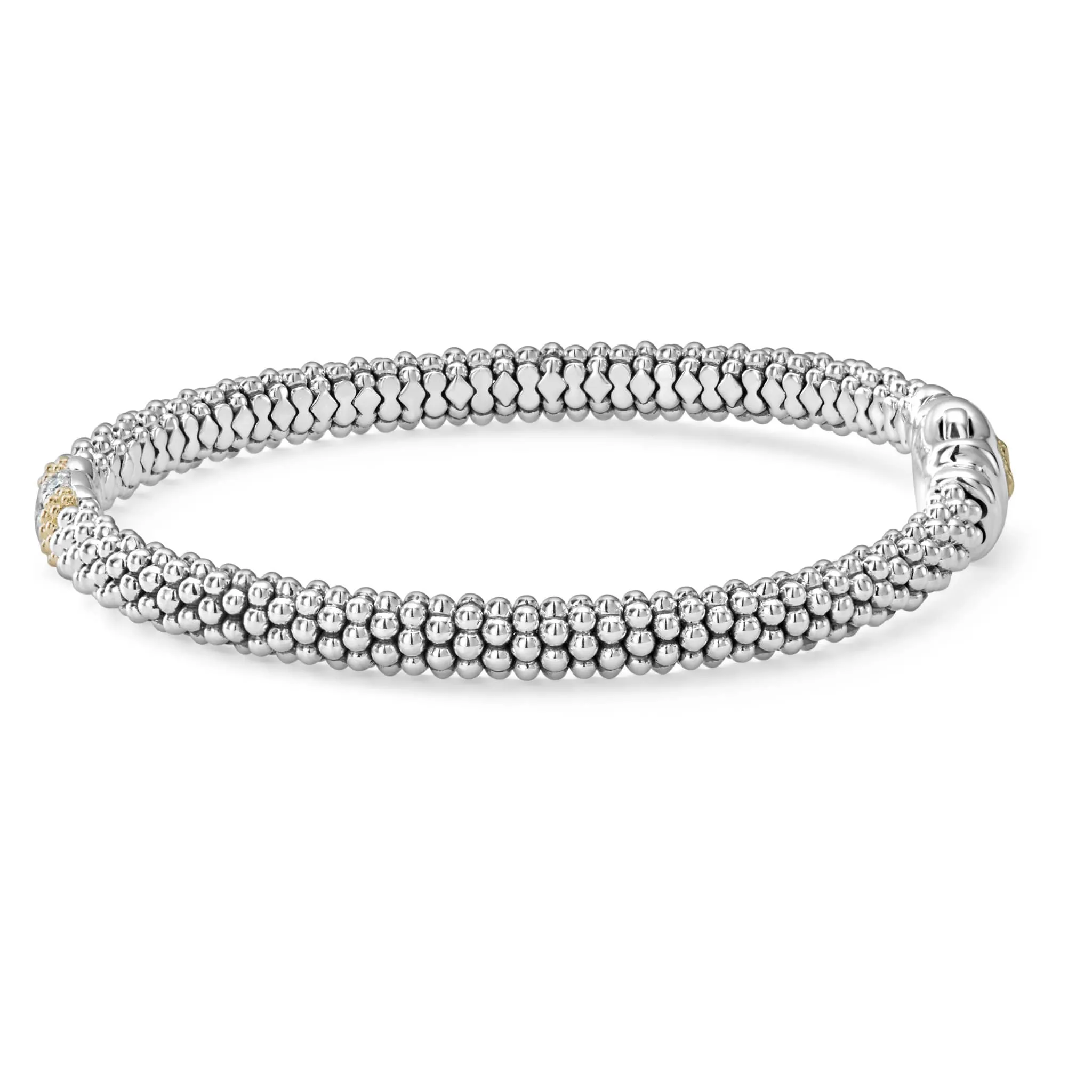 Caviar Lux Single Station Diamond Caviar Bracelet | 6mm sold by LAGOS product image thumbnail 4