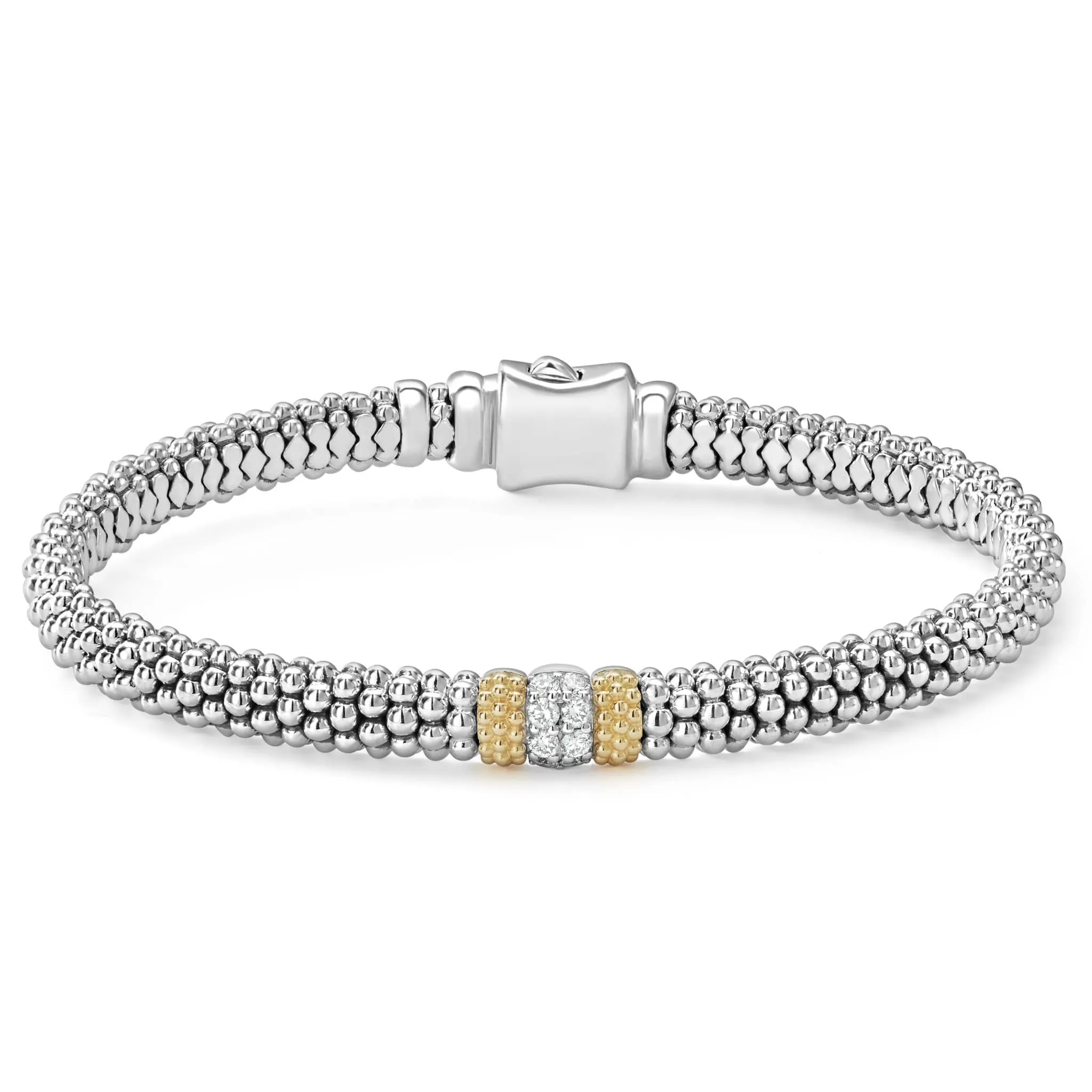 Caviar Lux Single Station Diamond Caviar Bracelet | 6mm sold by LAGOS