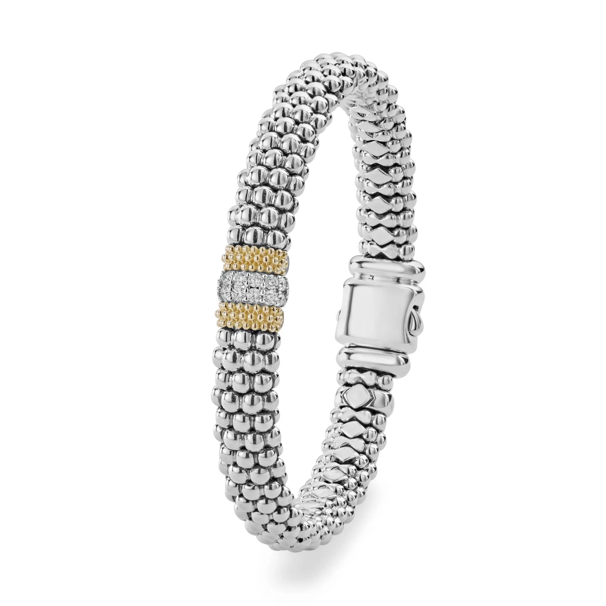 Caviar Lux Single Station Diamond Caviar Bracelet | 9mm sold by LAGOS product image thumbnail 3