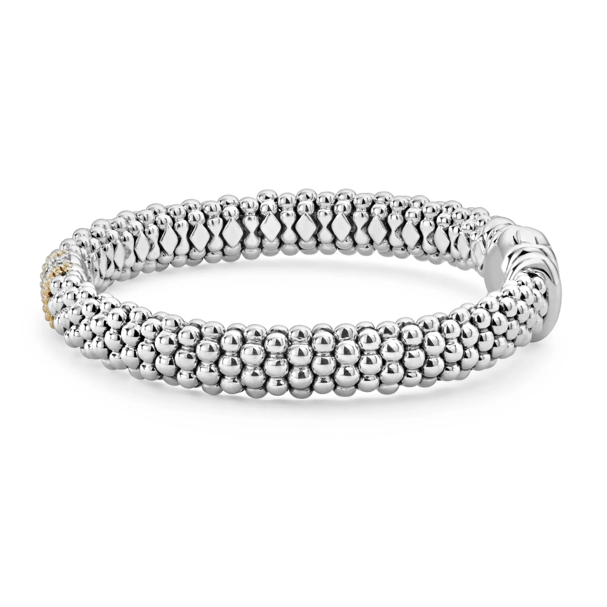 Caviar Lux Single Station Diamond Caviar Bracelet | 9mm sold by LAGOS product image thumbnail 4