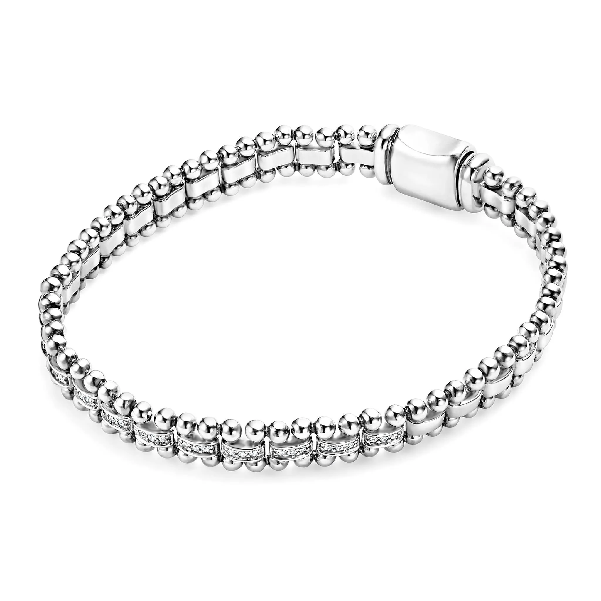 Caviar Spark Diamond Link Bracelet | 7mm sold by LAGOS product image thumbnail 3