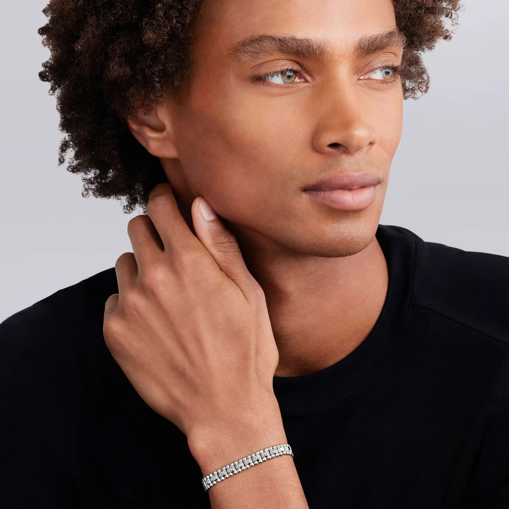 Caviar Spark Diamond Link Bracelet | 7mm sold by LAGOS product image thumbnail 5