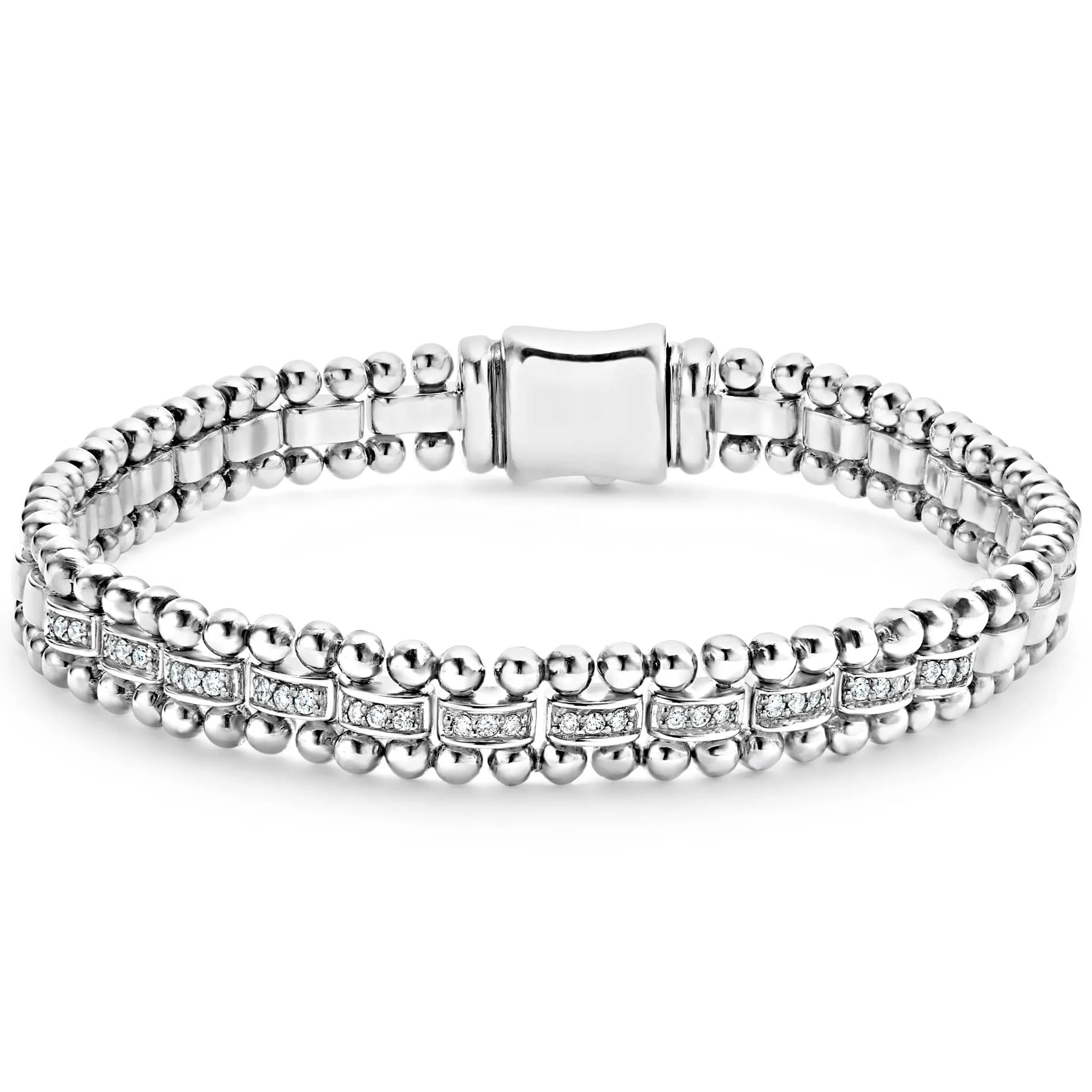 Caviar Spark Diamond Link Bracelet | 7mm sold by LAGOS