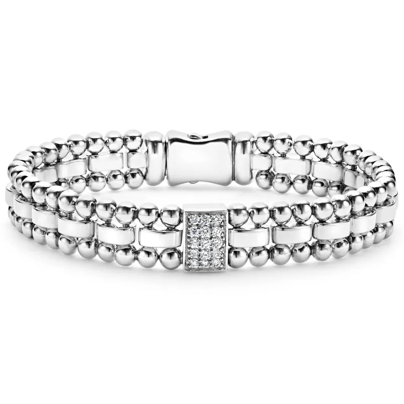 Caviar Spark Single Station Diamond Link Bracelet sold by LAGOS