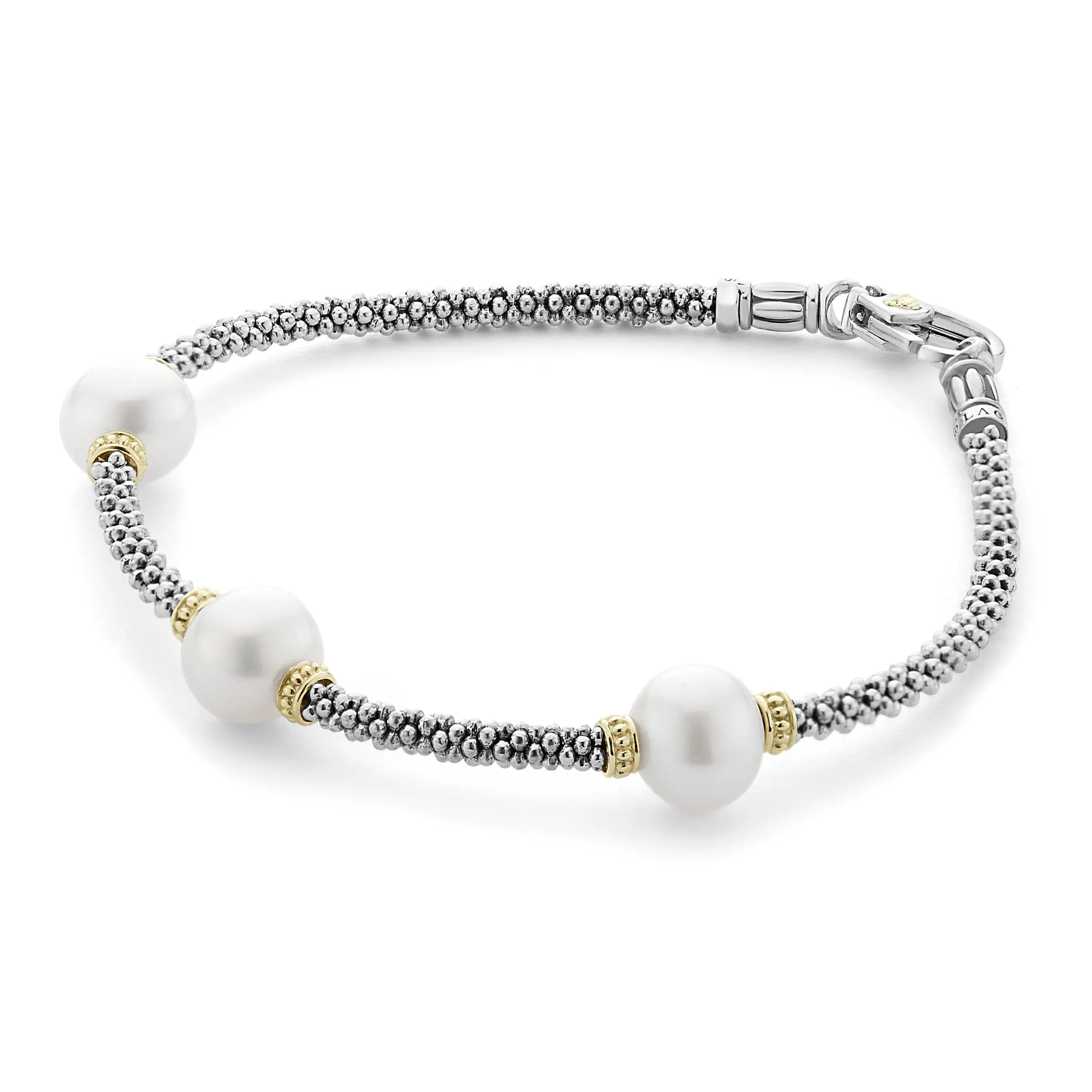 Luna Three Pearl Caviar Bracelet sold by LAGOS product image thumbnail 4