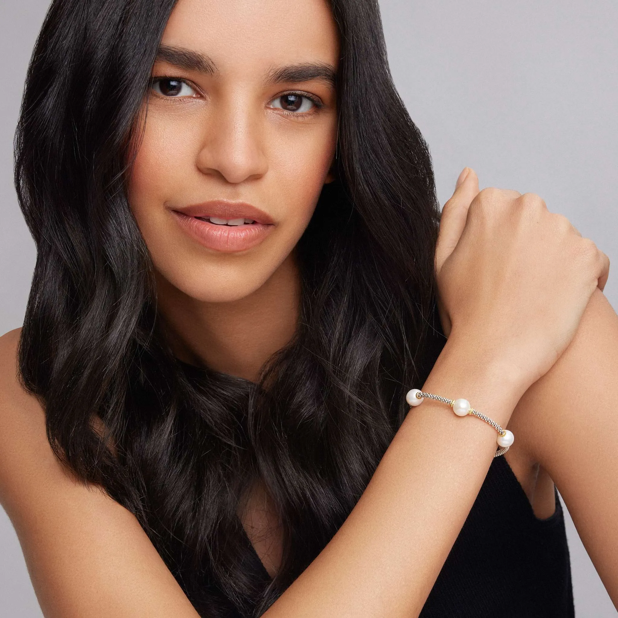 Luna Three Pearl Caviar Bracelet sold by LAGOS product image thumbnail 2