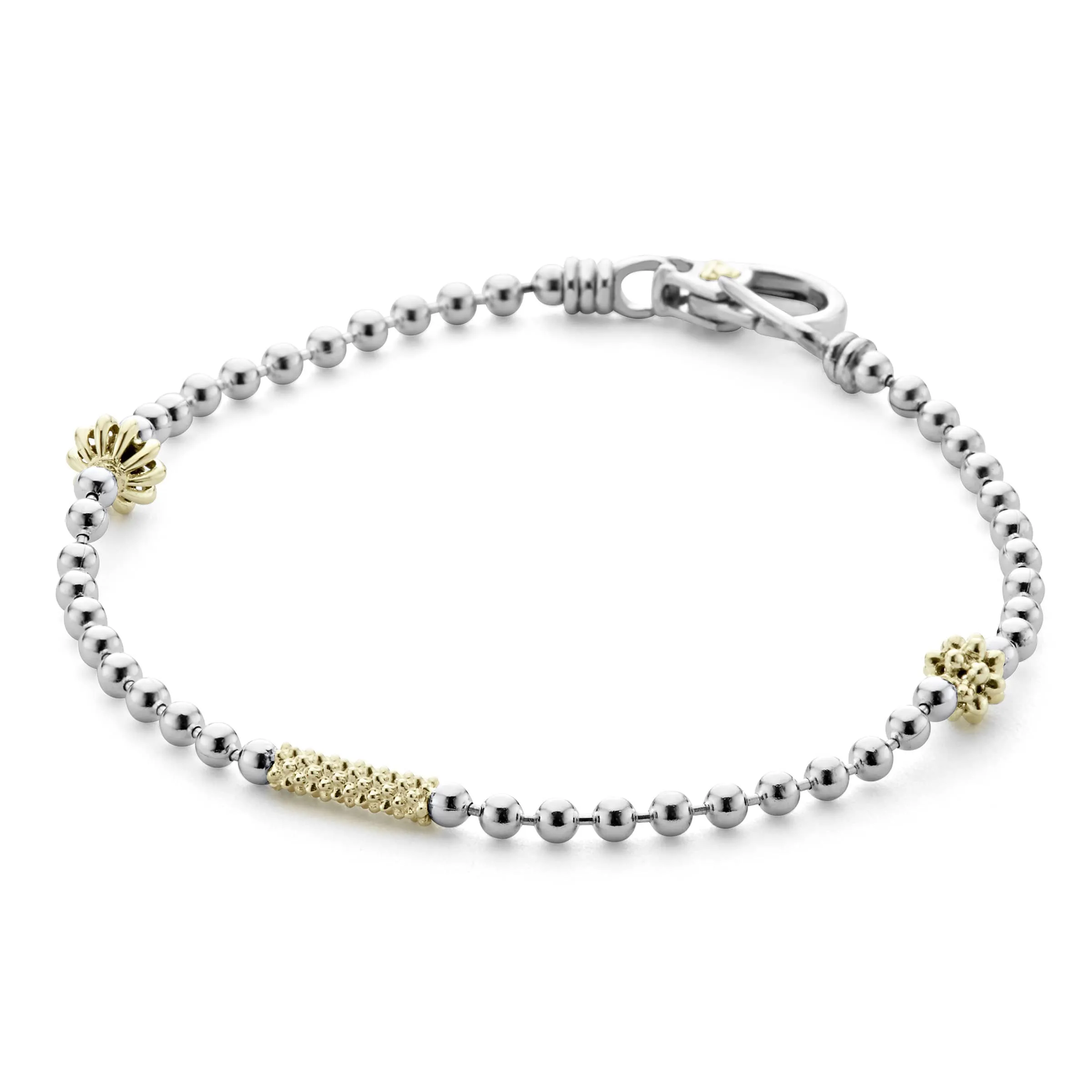 Caviar Icon Two-Tone Caviar Beaded Bracelet sold by LAGOS product image thumbnail 4