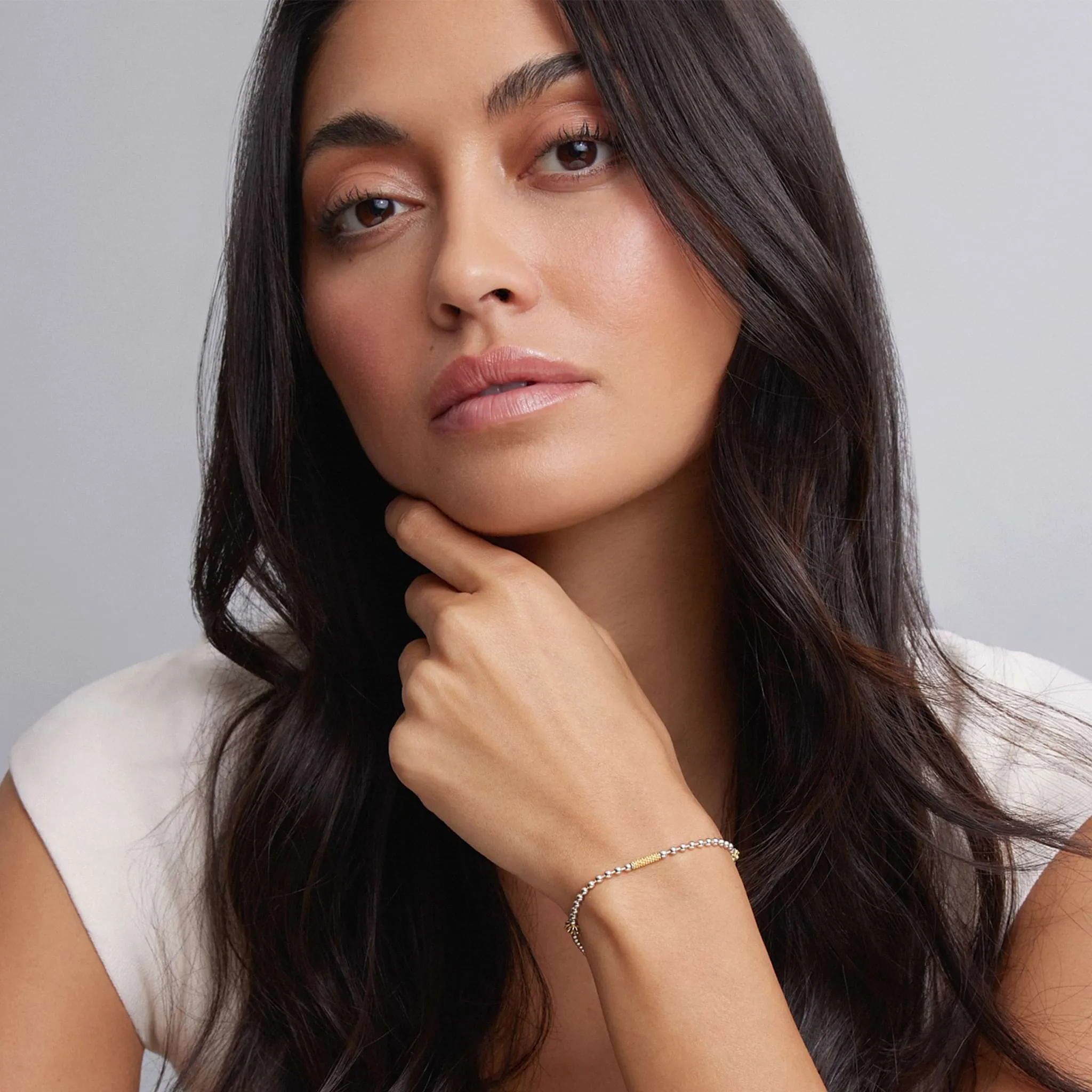 Caviar Icon Two-Tone Caviar Beaded Bracelet sold by LAGOS product image thumbnail 2