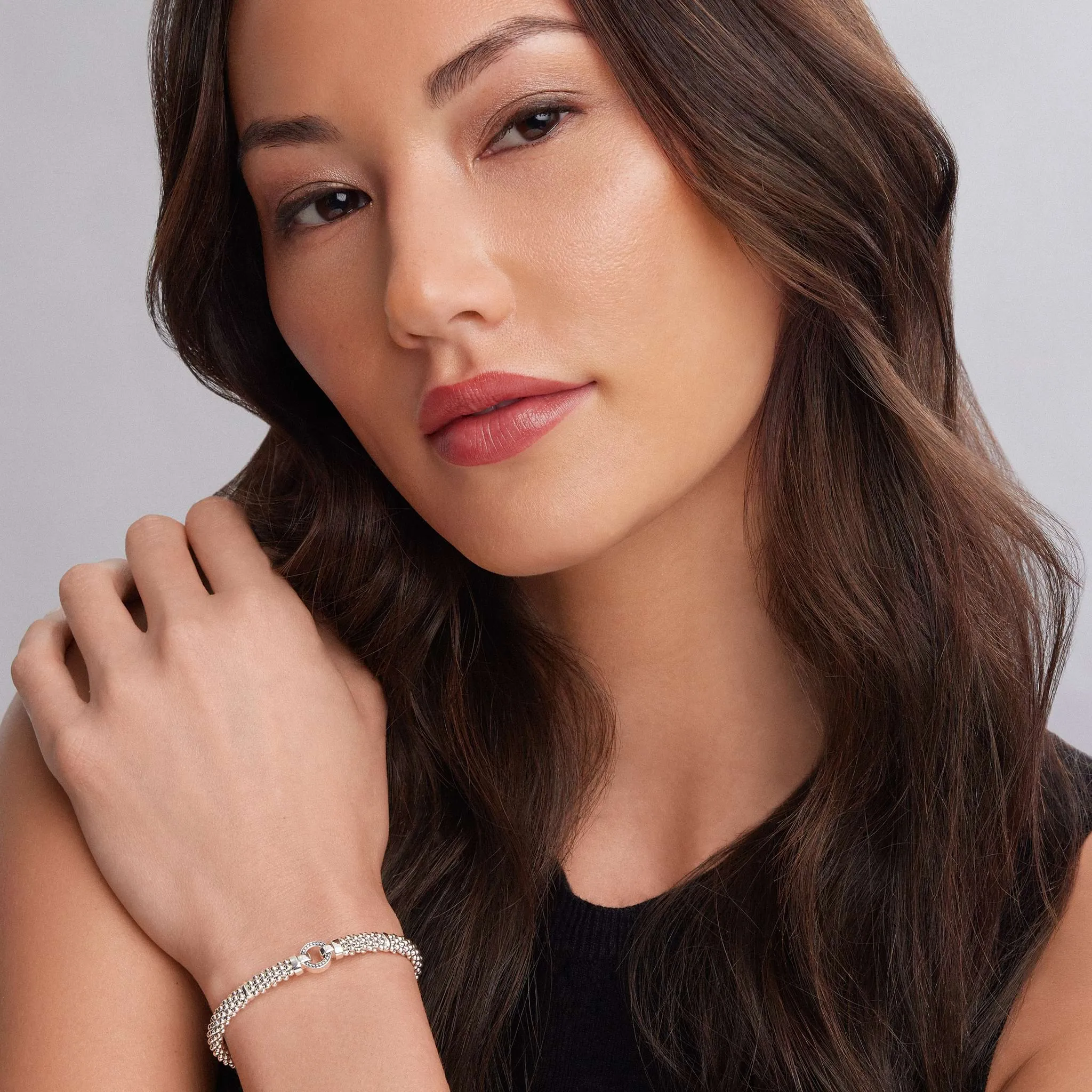 Enso Circle Caviar Bracelet | 6mm sold by LAGOS product image thumbnail 2