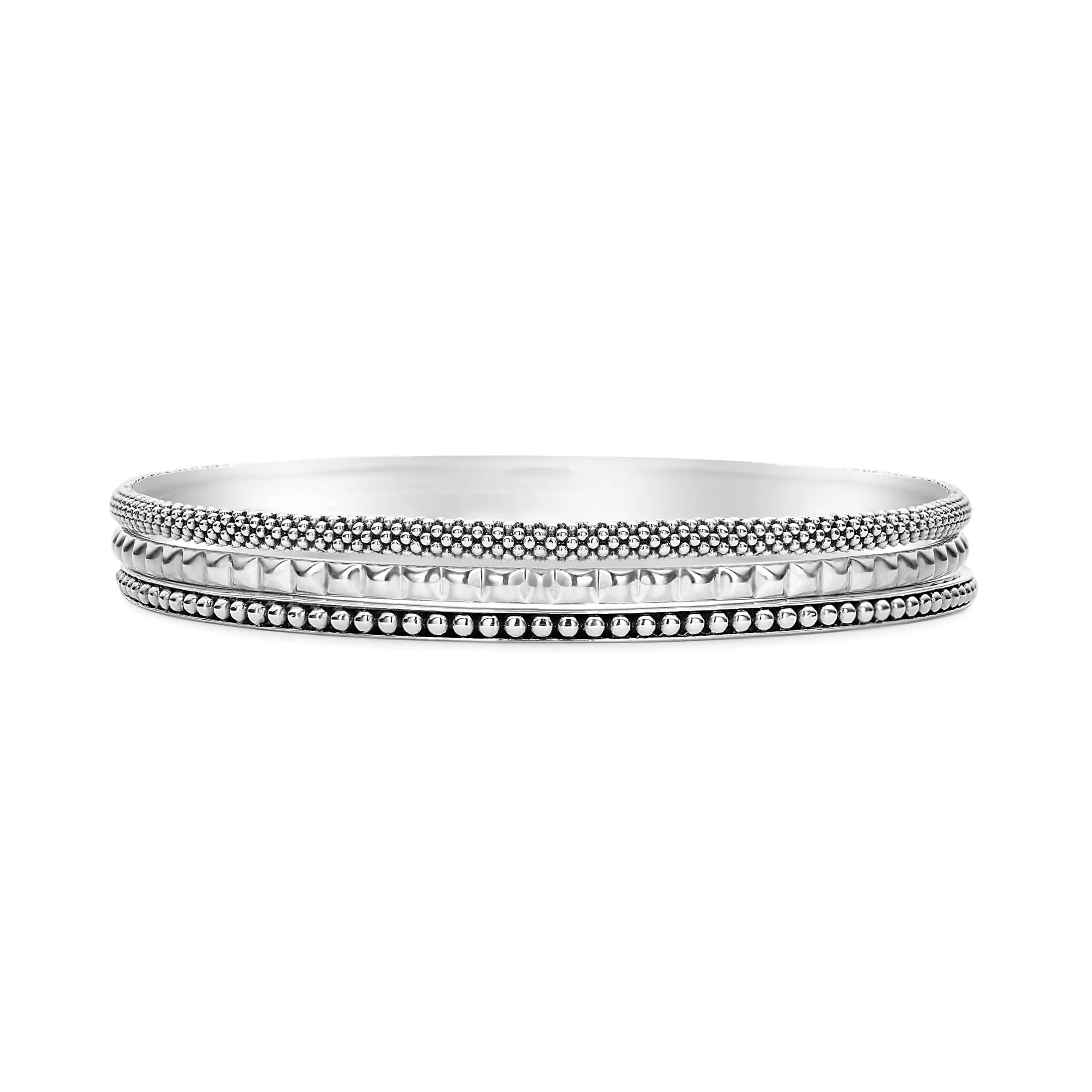 Signature Caviar Bangle Set sold by LAGOS product image thumbnail 5