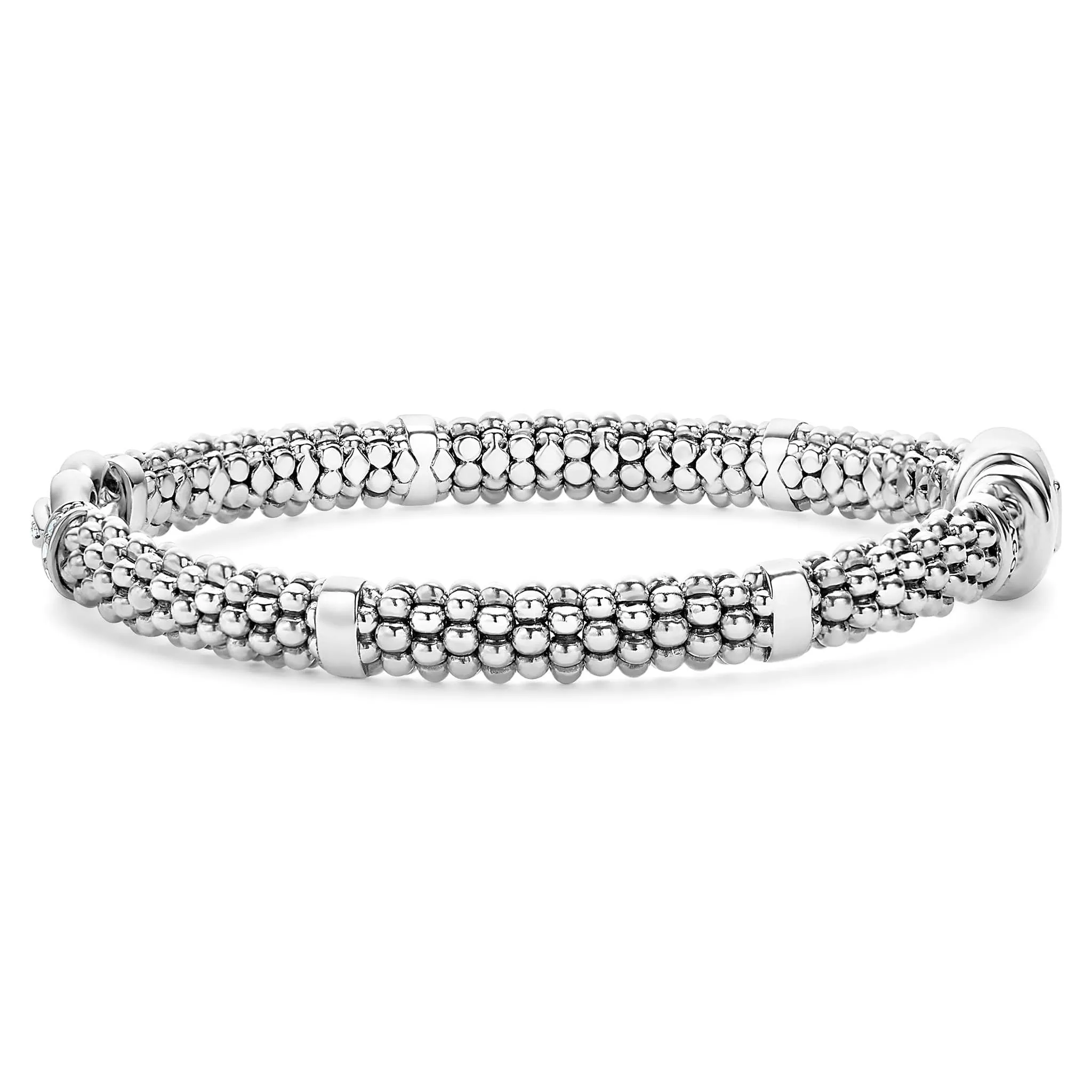 Derby Caviar Buckle Diamond Bracelet | 6mm sold by LAGOS product image thumbnail 4