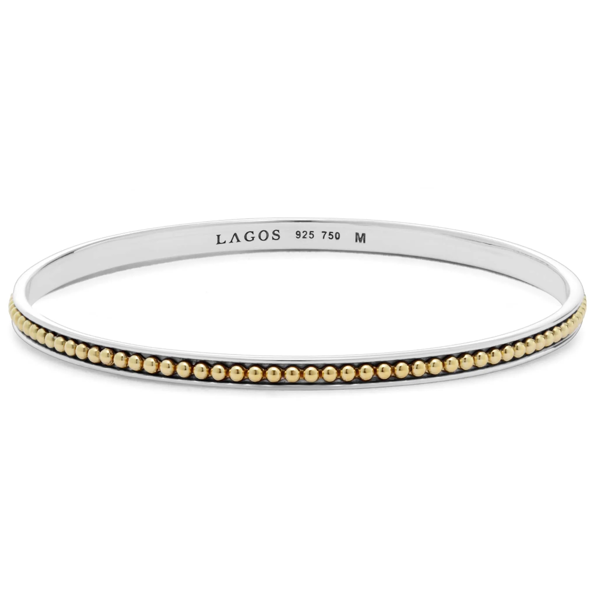 KSL Two-Tone Caviar Beaded Bangle sold by LAGOS