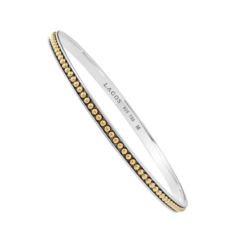 KSL Two-Tone Caviar Beaded Bangle sold by LAGOS product image thumbnail 4