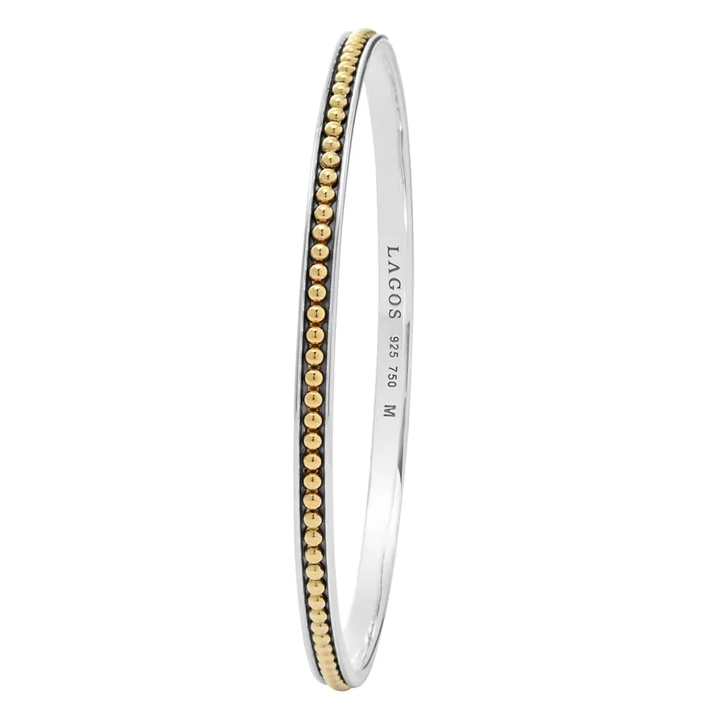 KSL Two-Tone Caviar Beaded Bangle sold by LAGOS product image thumbnail 3