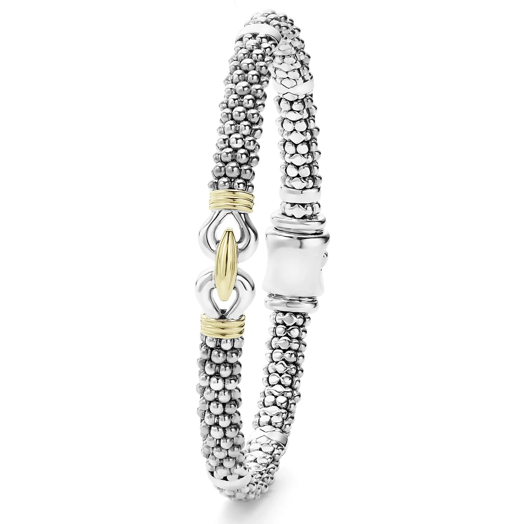 Derby Two-Tone Caviar Buckle Bracelet | 6mm sold by LAGOS product image thumbnail 3