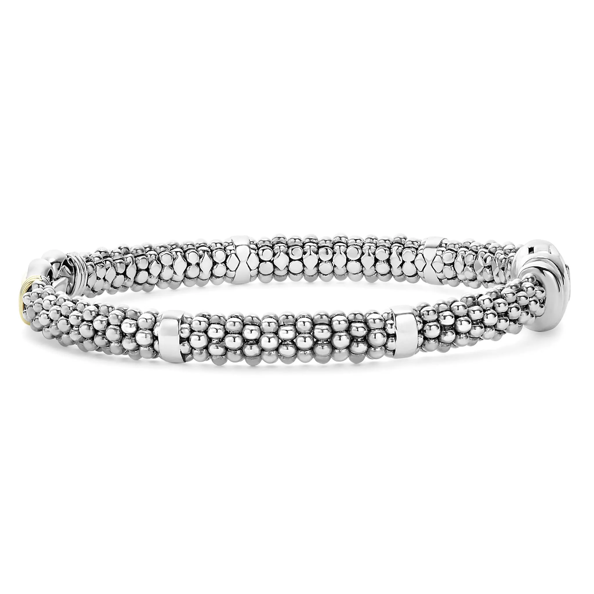 Derby Two-Tone Caviar Buckle Bracelet | 6mm sold by LAGOS product image thumbnail 4