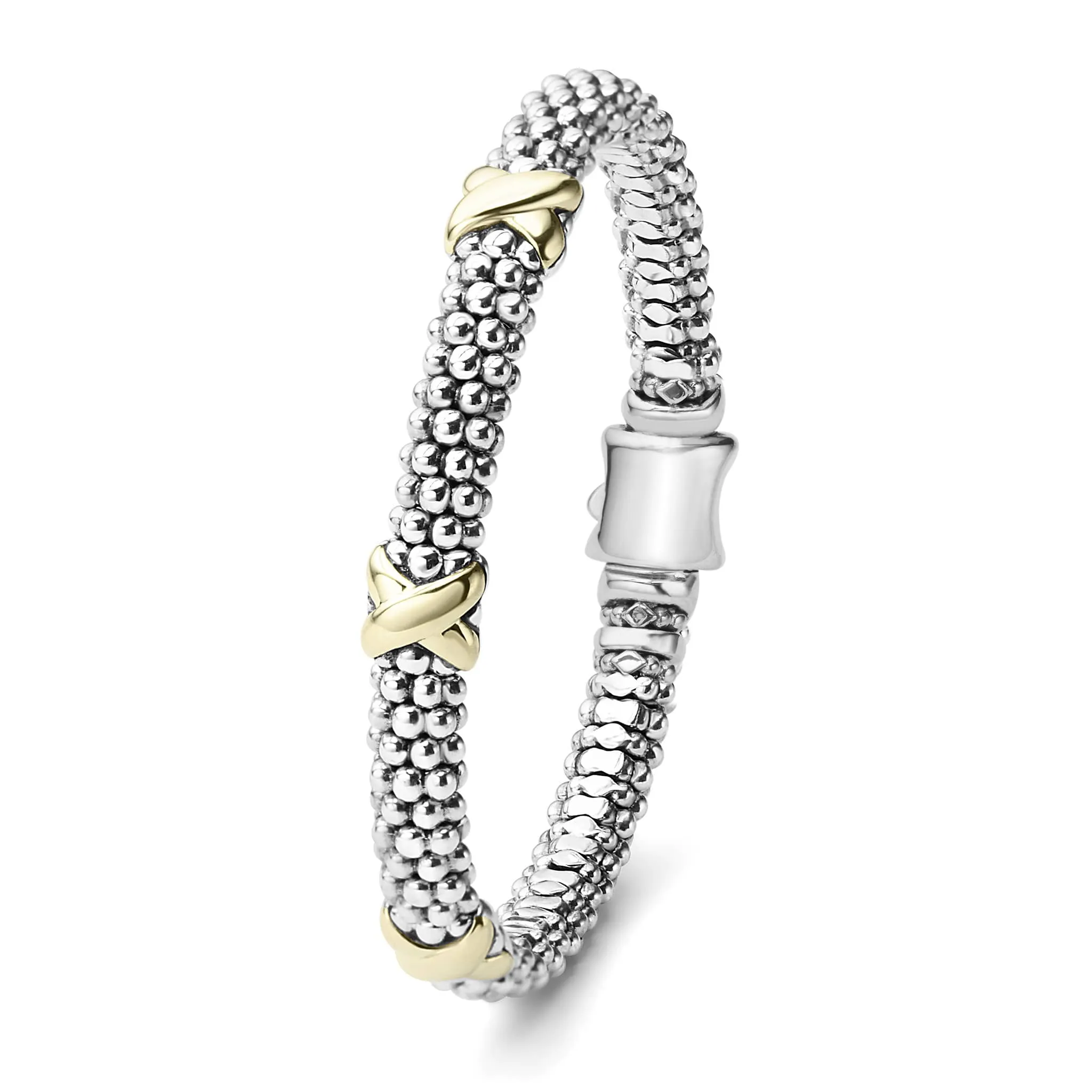 Embrace Three Station X Caviar Bracelet | 6mm sold by LAGOS product image thumbnail 3