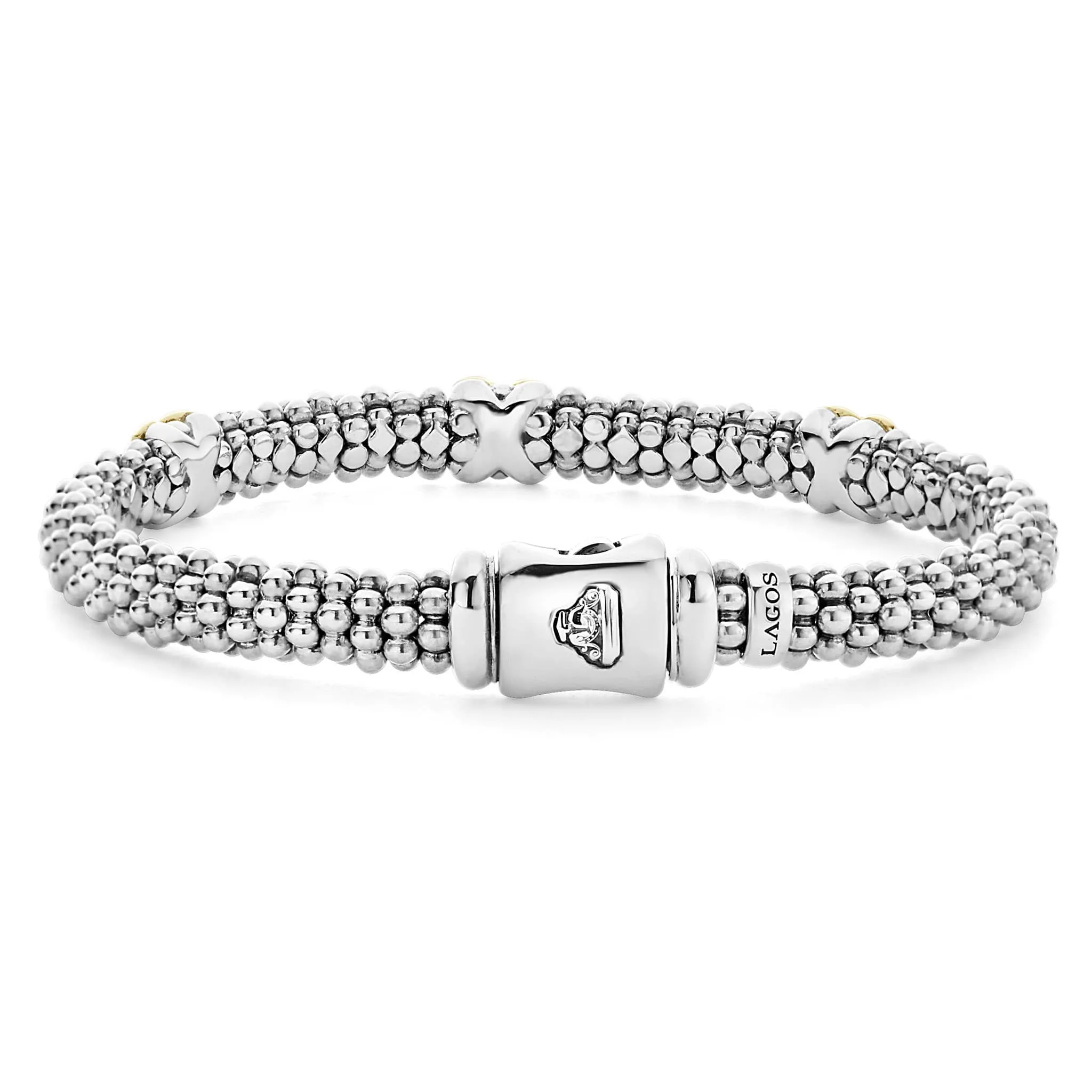 Embrace Three Station X Caviar Bracelet | 6mm sold by LAGOS product image thumbnail 4