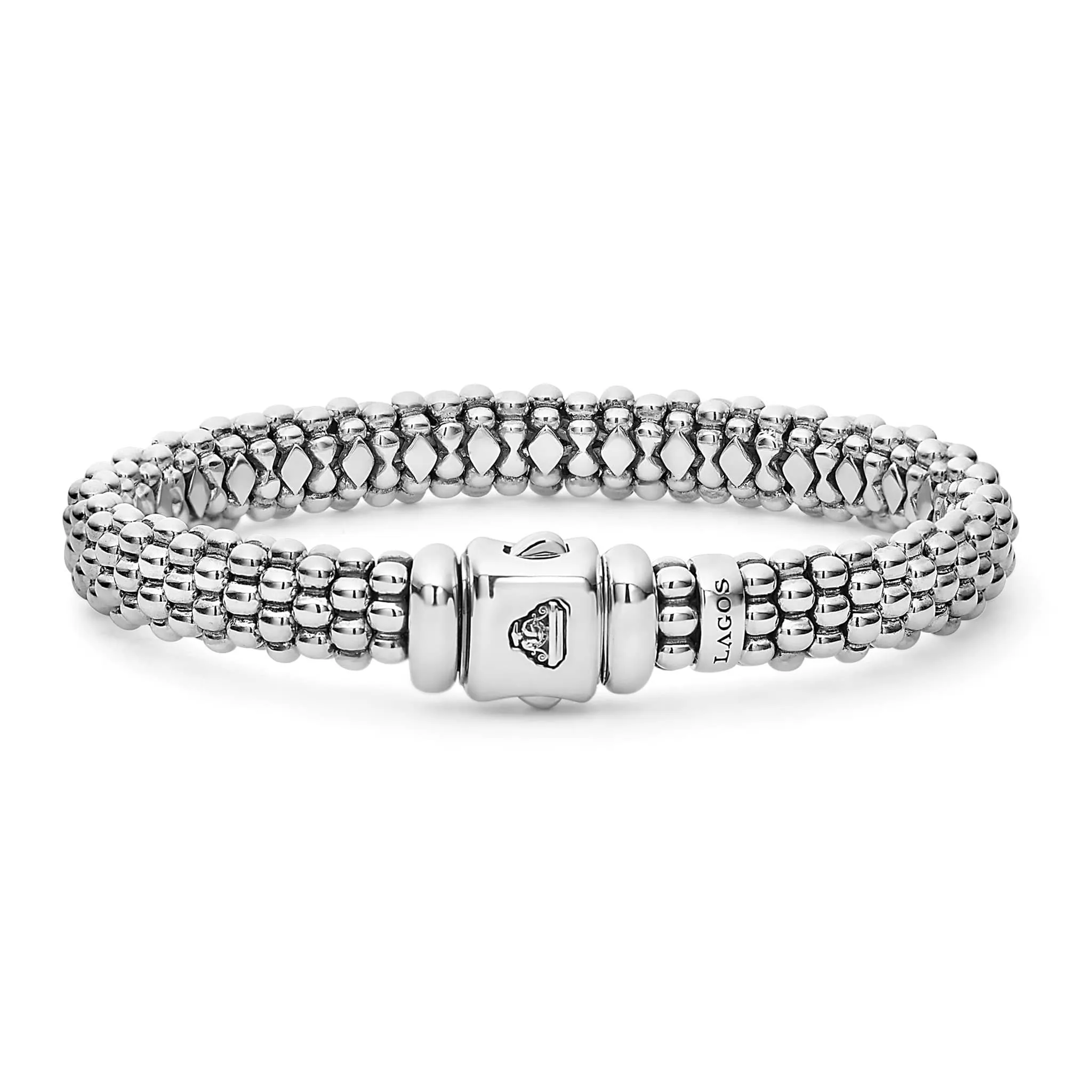 Signature Caviar Silver Caviar Bracelet | 9mm sold by LAGOS product image thumbnail 4
