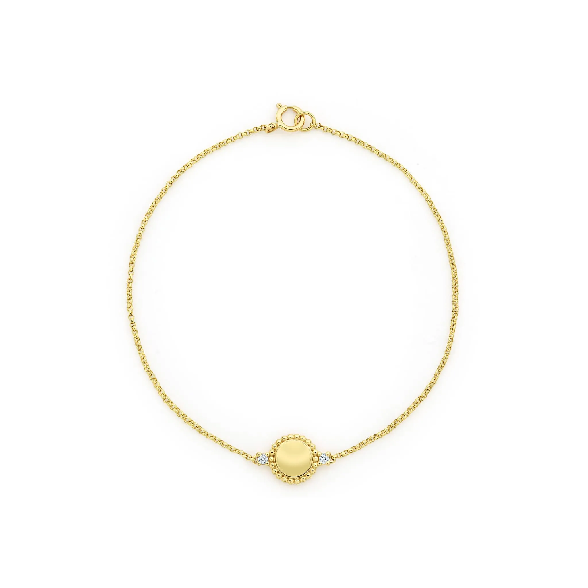 Caviar Gold 18K Gold Diamond Circle Bracelet sold by LAGOS