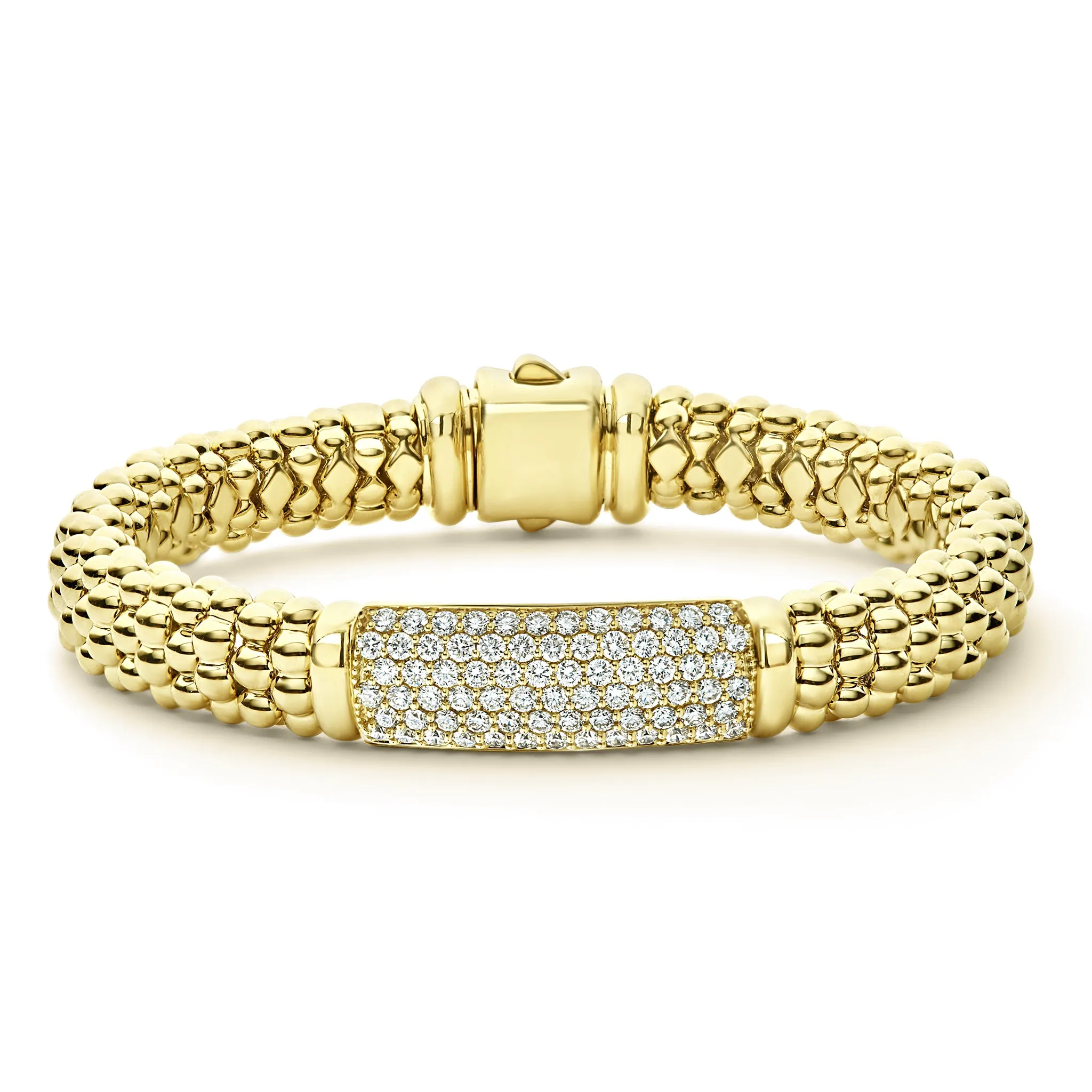 Caviar Gold 18K Gold Diamond Bracelet | 9mm sold by LAGOS