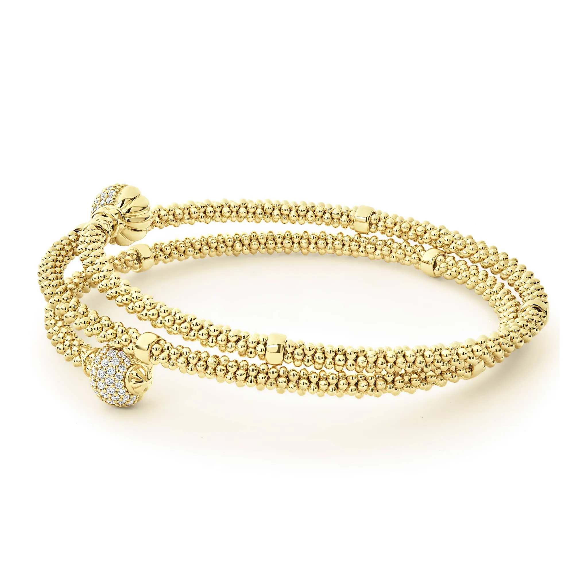 Caviar Gold 18K Gold Wrap Diamond Bracelet sold by LAGOS product image thumbnail 4