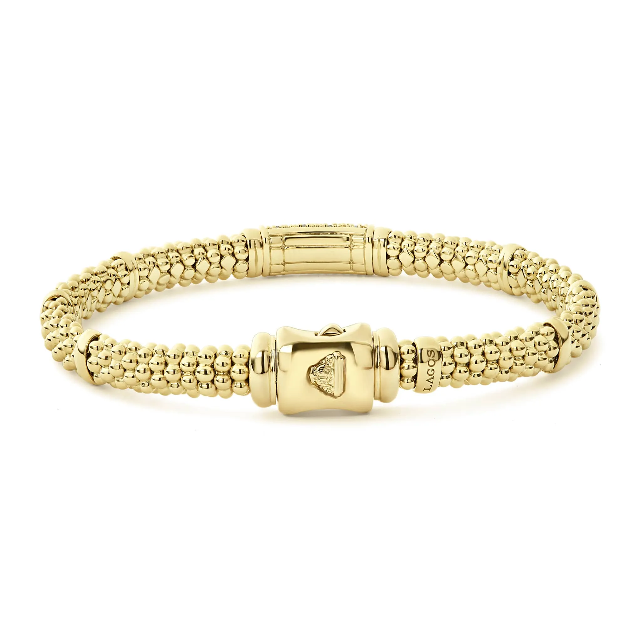 Caviar Gold 18K Gold Diamond Bracelet | 6mm (studio) sold by LAGOS product image thumbnail 5