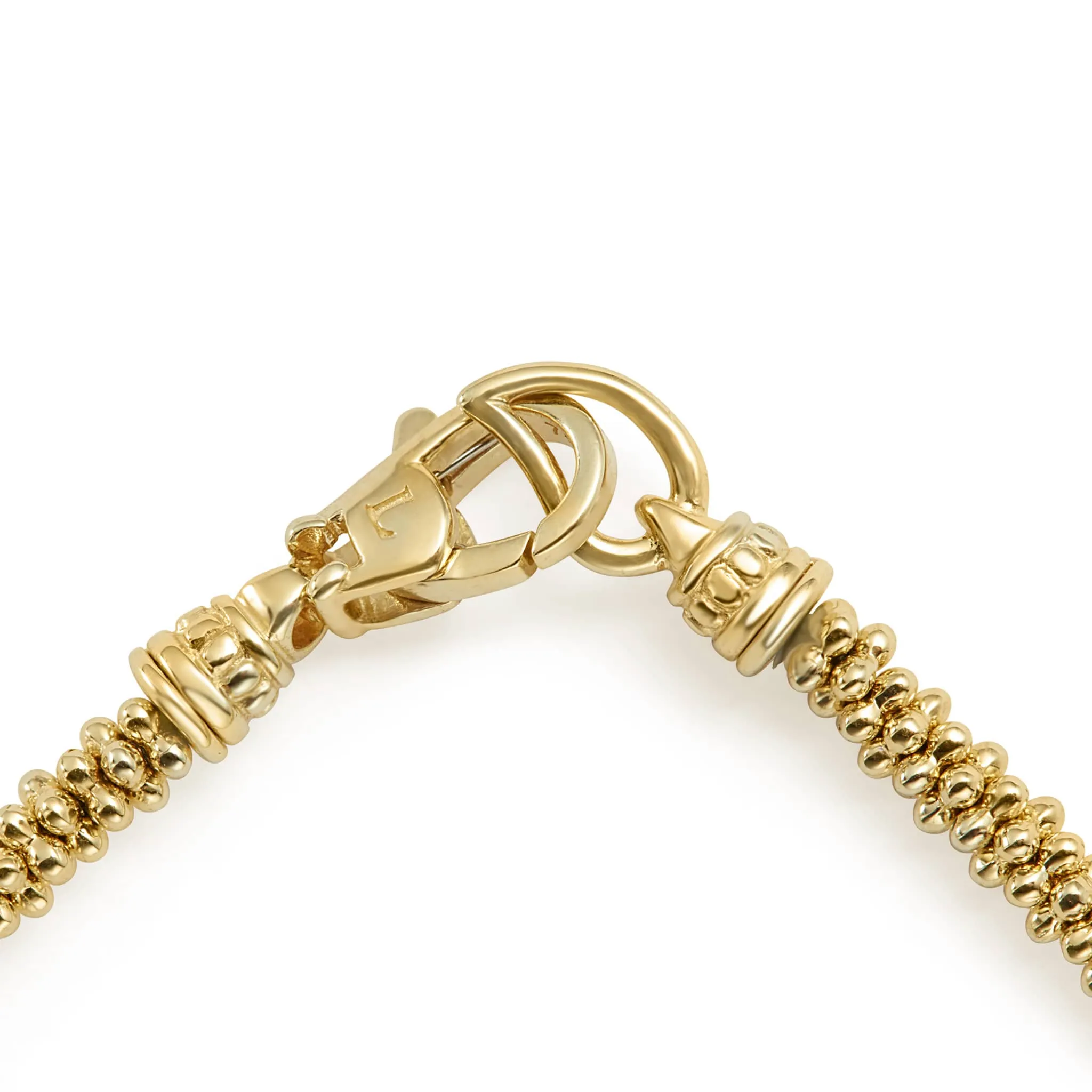 Caviar Gold Delicate 18K Gold Beaded Bracelet | 3mm sold by LAGOS product image thumbnail 3