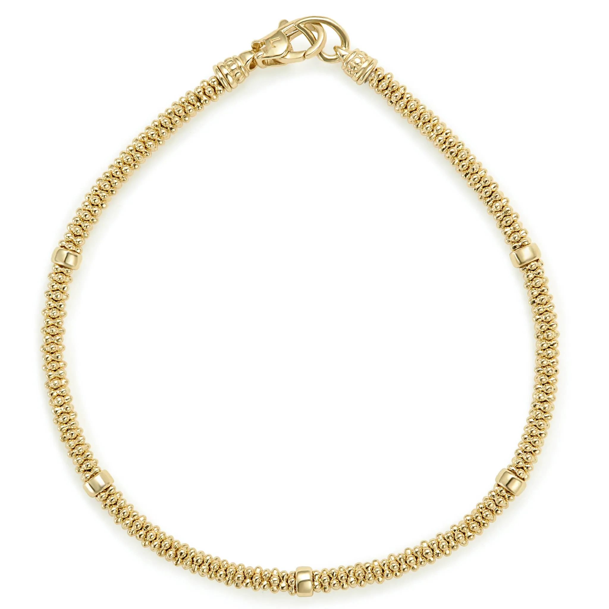 Caviar Gold Delicate 18K Gold Beaded Bracelet | 3mm sold by LAGOS