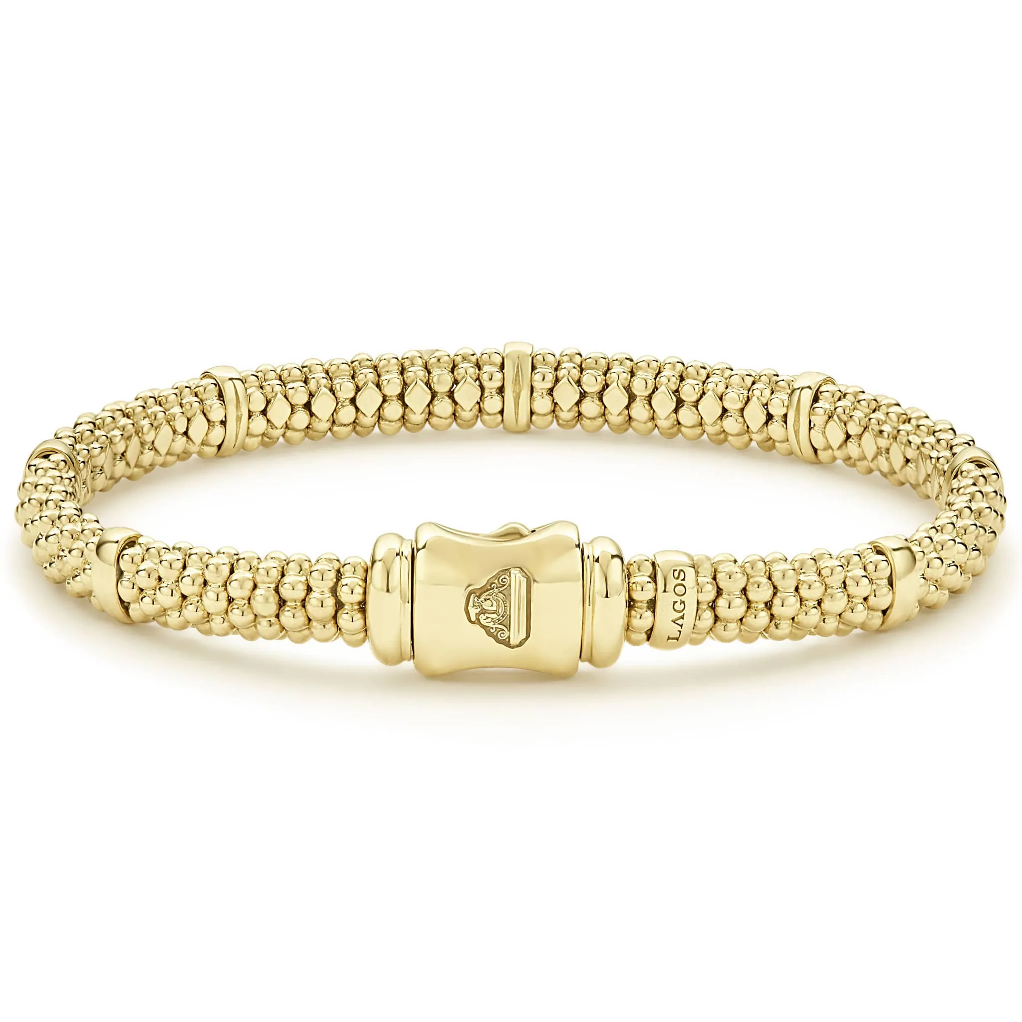 Caviar Gold 18K Gold Station Caviar Bracelet | 6mm sold by LAGOS product image thumbnail 5