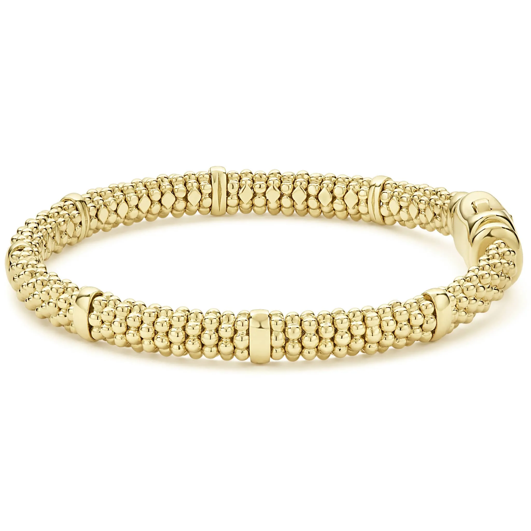 Caviar Gold 18K Gold Station Caviar Bracelet | 6mm sold by LAGOS product image thumbnail 4