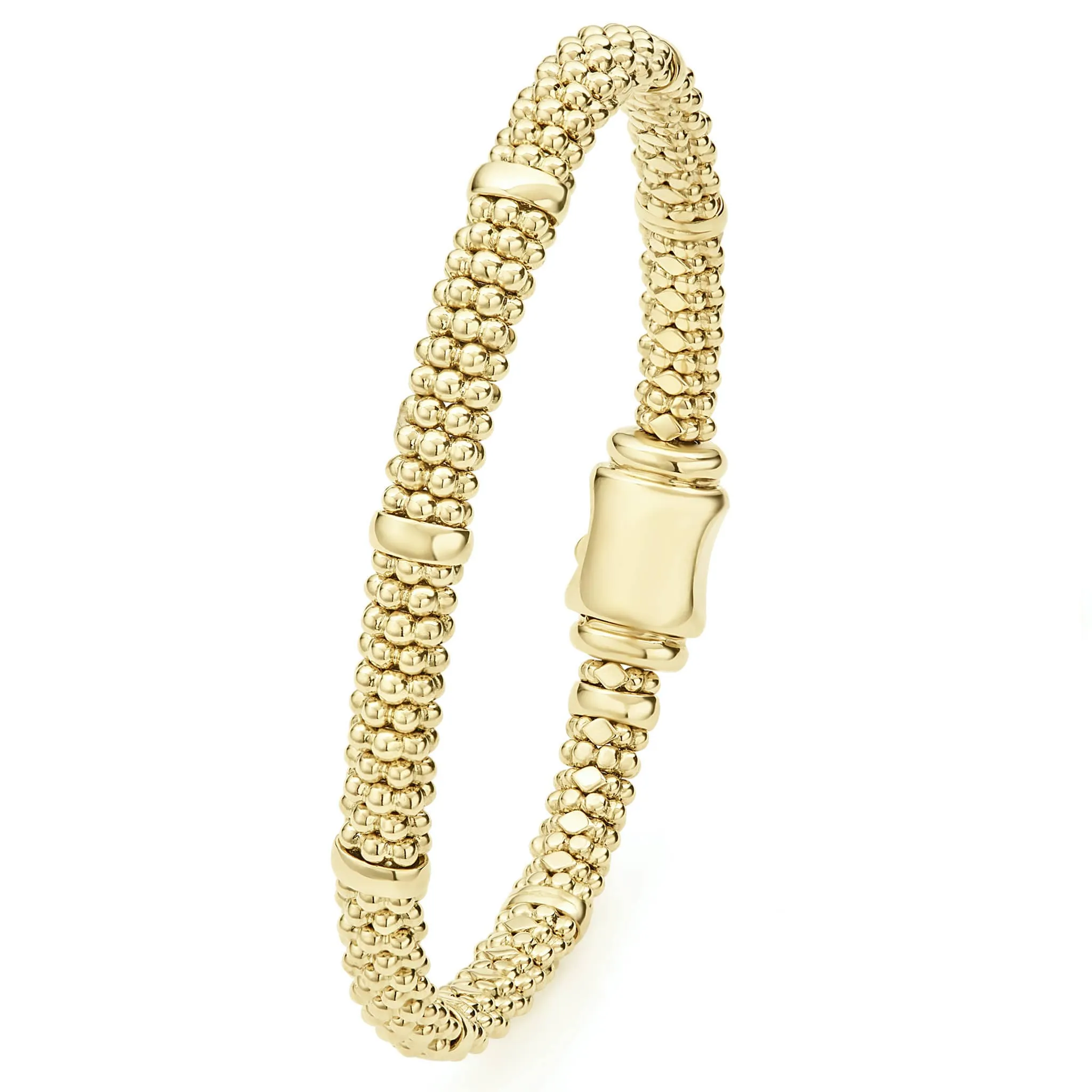 Caviar Gold 18K Gold Station Caviar Bracelet | 6mm sold by LAGOS product image thumbnail 3