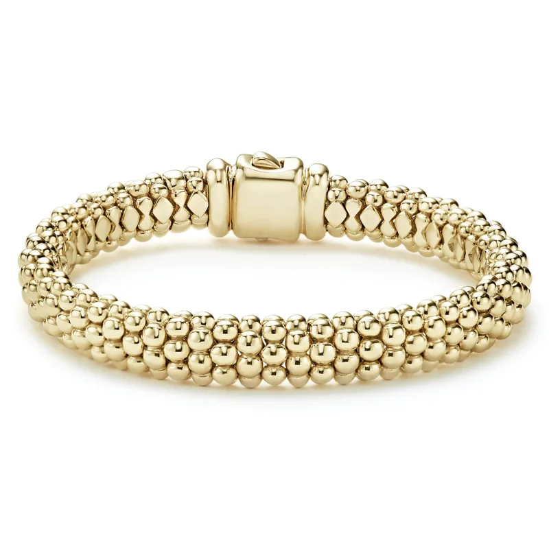 Caviar Gold 18K Gold Caviar Bracelet | 9mm sold by LAGOS