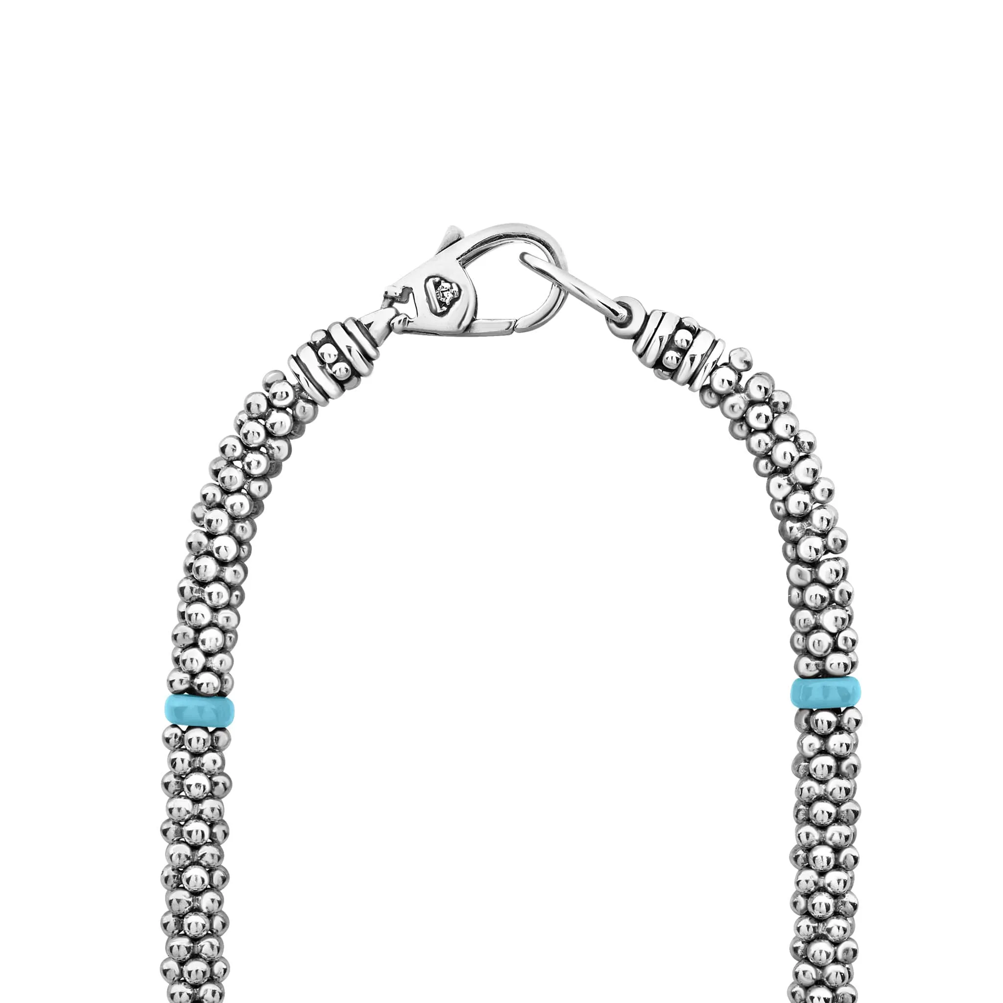 Blue Caviar Ceramic Single Bead Station Caviar Necklace sold by LAGOS product image thumbnail 4