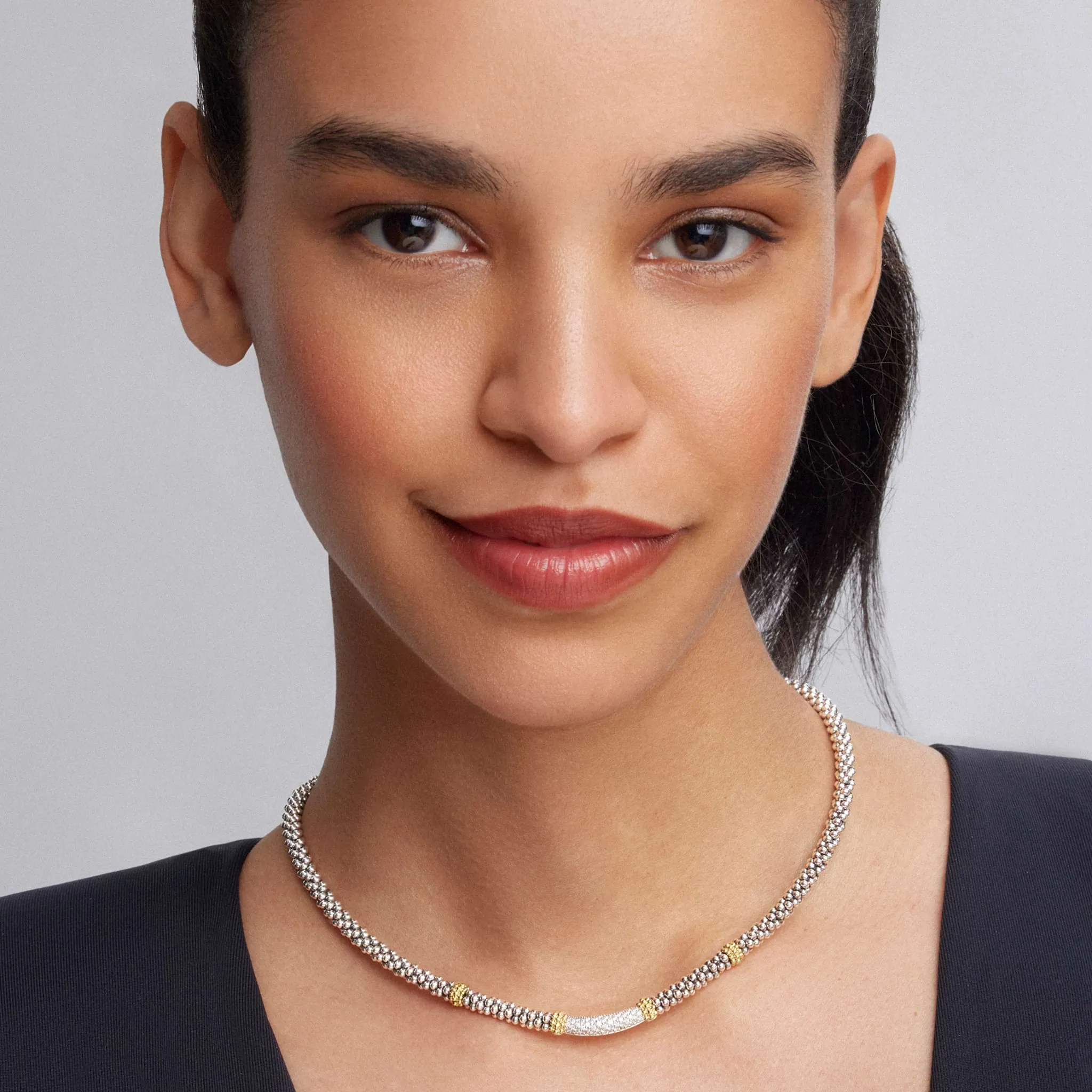 Caviar Lux Caviar Diamond Necklace | 5mm sold by LAGOS product image thumbnail 2